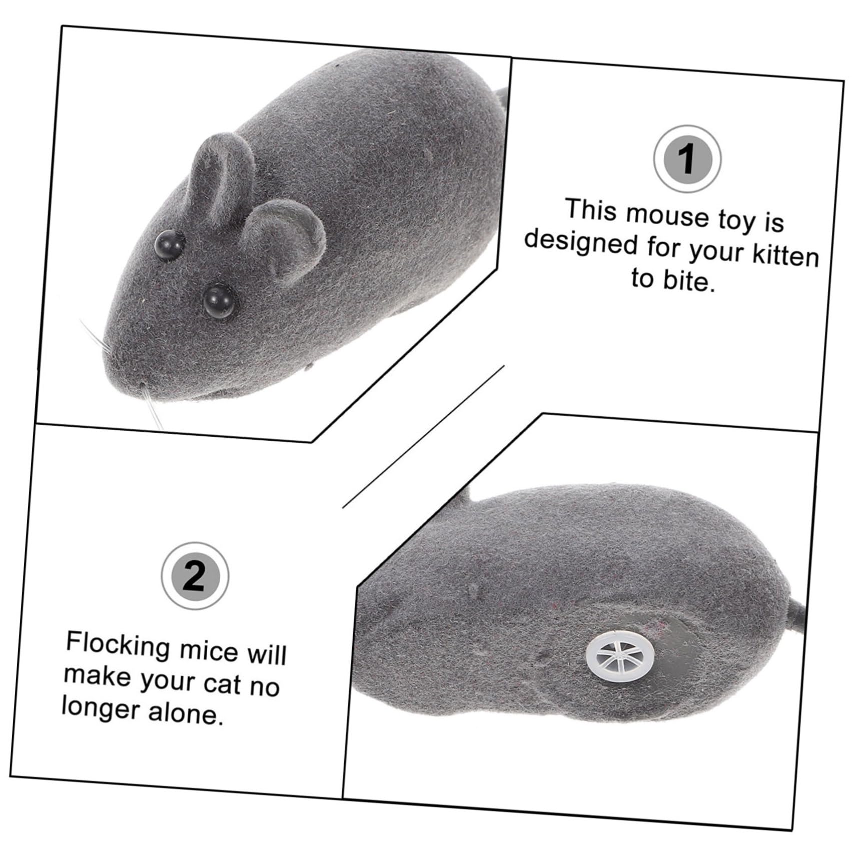 20pcs Squeaky Cat Toys Mice - Interactive Soft Mouse Toys for Kittens - Noisy Fun Pet Play with Random Colors - Perfect for Indoor Playtime & Hunting Simulation