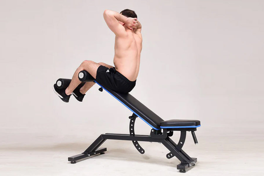 Warrior Commercial Ab Crunch Decline Bench for Home Gym - Adjustable Workout Bench for Core & Abs Training - Perfect for Strength Training & Fitness Enthusiasts