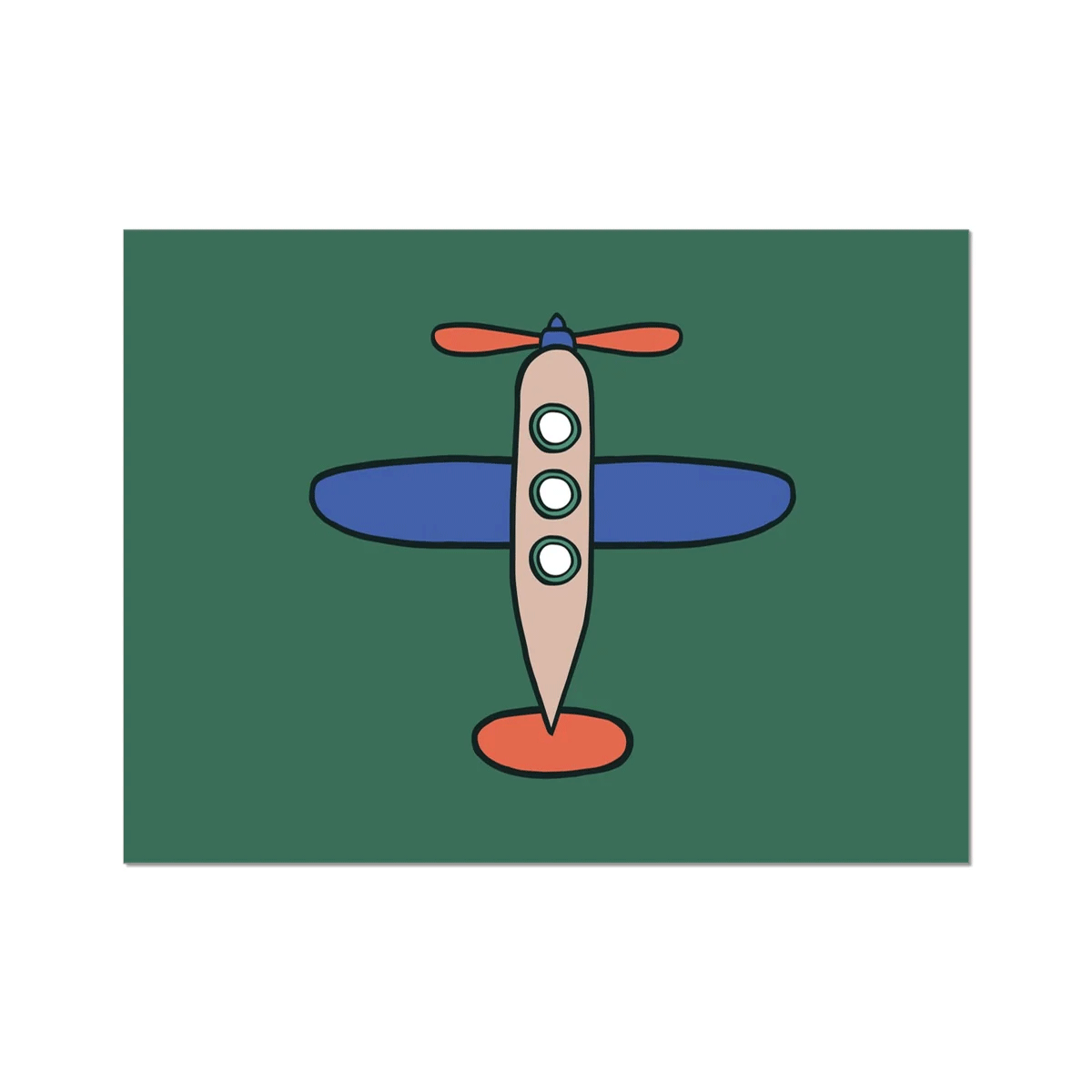 Roomytown 11x14 Plane Fine Art Print - Vintage Aviation Wall Decor for Living Room, Office & Bedroom