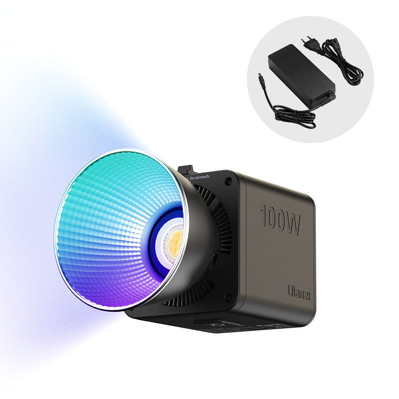 Ulanzi 100W COB LED Video Light with Built-in Rechargeable Battery - Bi-Color & RGB Adjustable (3200K-5600K) - Perfect for YouTube, TikTok, Photography, and Studio Lighting