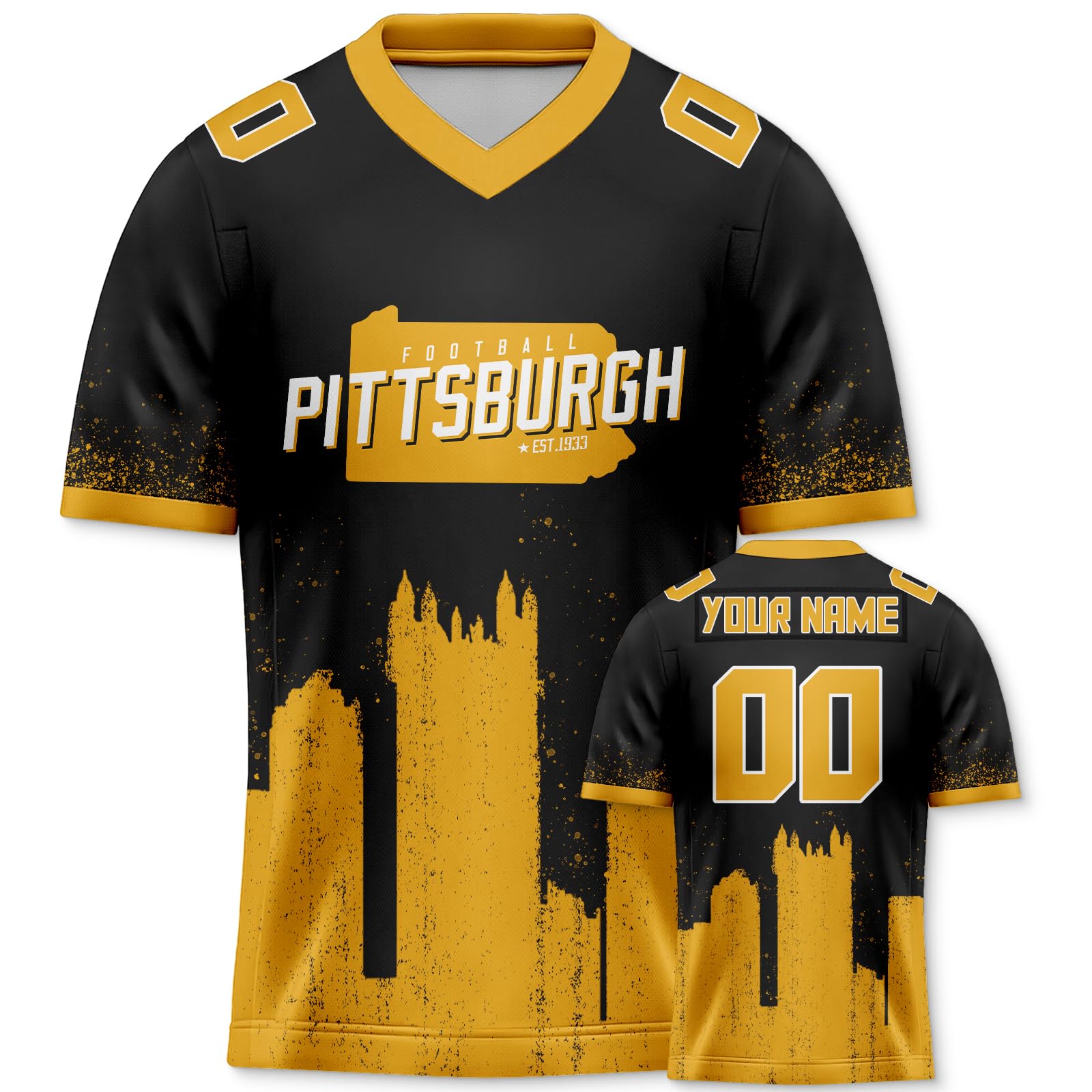 Custom Personalized Football Jerseys - Embroidered & Printed Player Shirts with Name & Number for Men, Women, Youth - Perfect for Game Day, Team Uniforms & Fan Gifts