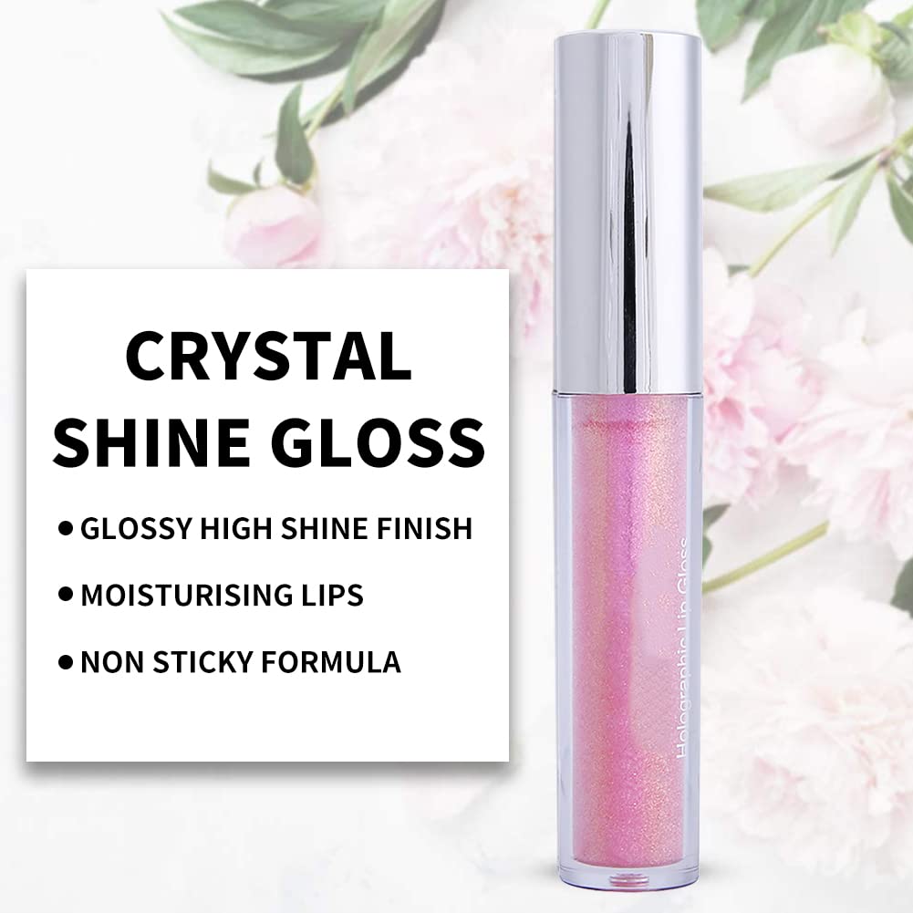 Waterproof Moisturizing Lip Gloss Set - Shiny Glossy Lipstick with Holder for Women & Girls (4 Colors) - Perfect for Daily Wear, Parties & Makeup Gifts