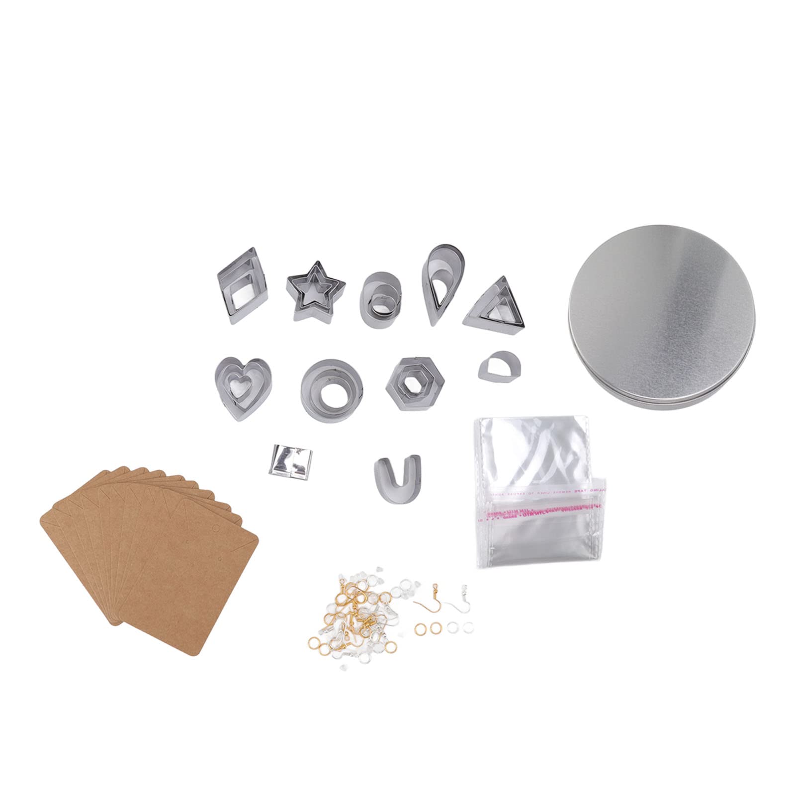 127-Piece Stainless Steel Polymer Clay Cutters Set - DIY Craft Kit for Earrings, Jewelry Making & Handmade Decor (Includes Storage Iron Box) | Perfect for Polymer Clay Art, DIY Gifts & Home Craft Projects