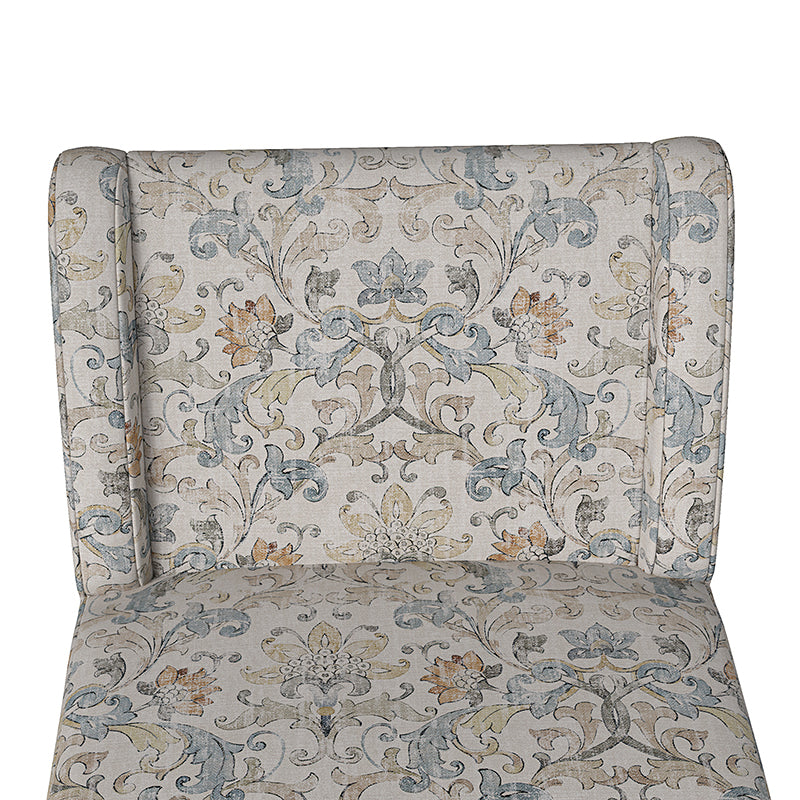 Ellmar Slipper Chair with Washable Slipcover & Solid Wood Legs - Comfortable Accent Chair for Living Room, Bedroom or Office - Perfect Reading Chair & Lounge Seat for Small Spaces