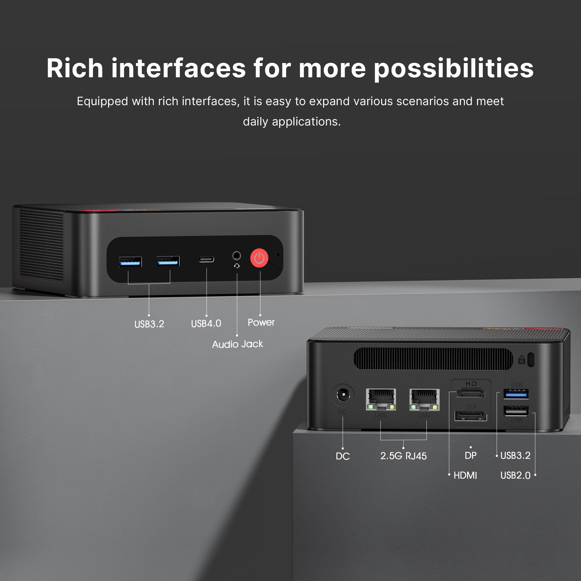 AMD Ryzen 9 6900HX Mini Gaming PC - 32GB DDR5 RAM, 1TB NVMe SSD, Triple Display, Dual 2.5G LAN, Wi-Fi 6E/BT5.2 | Powerful Compact Desktop Computer for Gaming, Streaming & Office Work