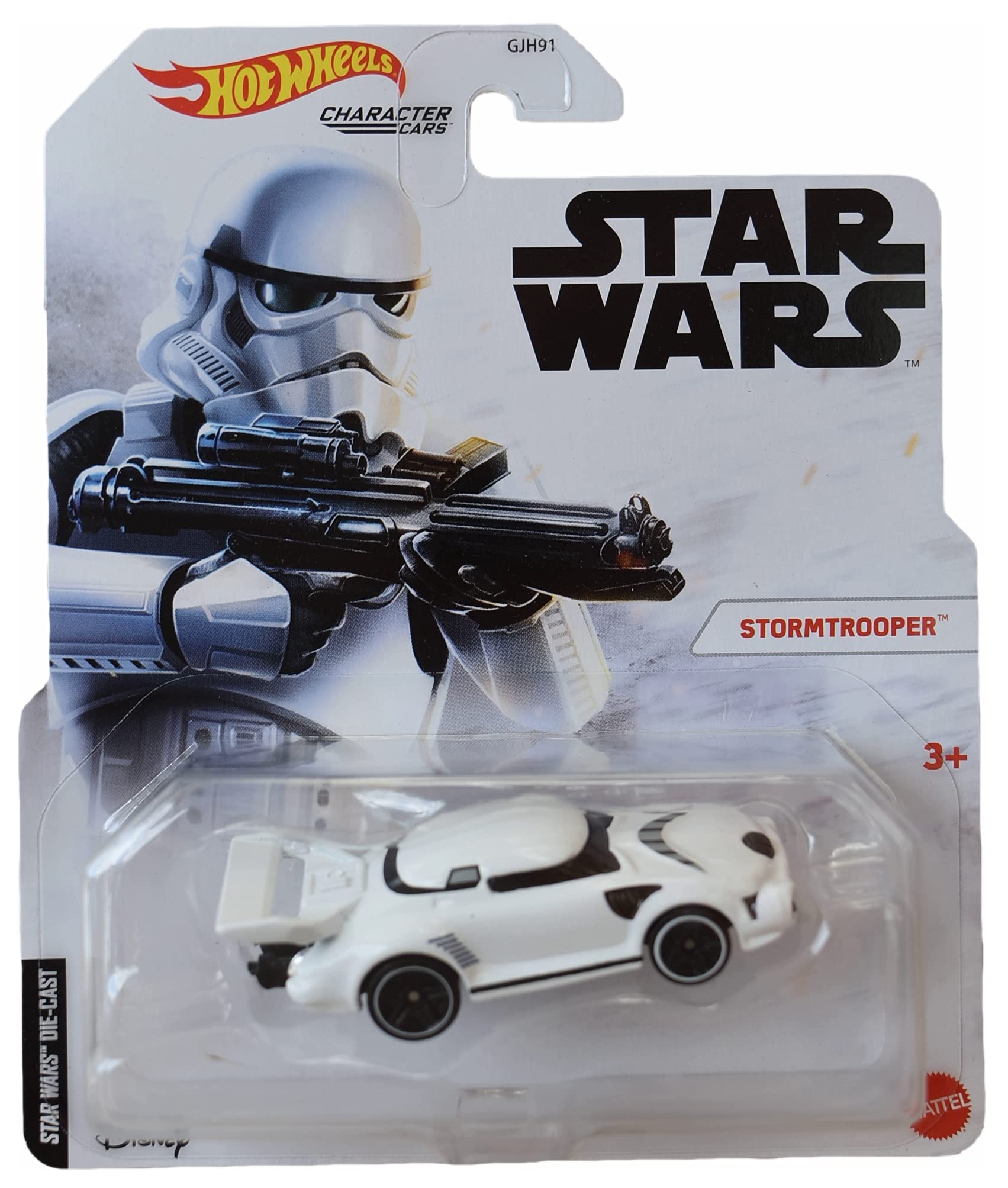 Hot Wheels Star Wars Stormtrooper Die-Cast Character Car - 1:64 Scale White Collectible Toy Vehicle for Kids & Adults - Perfect for Display, Play & Star Wars Themed Collections