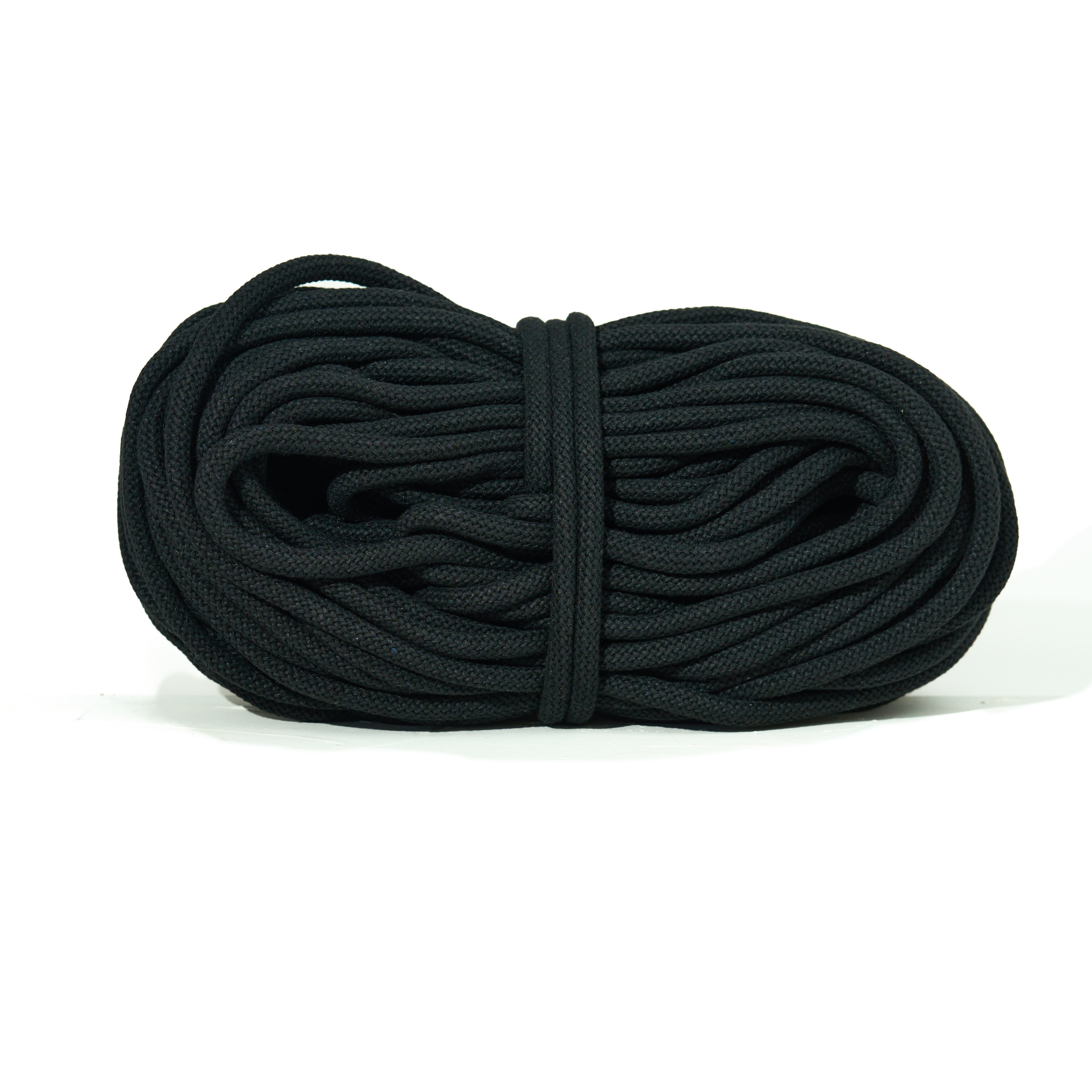 9mm Braided Recycled Cotton Cord - Black | Eco-Friendly Rope for DIY Crafts, Jewelry Making & Home Decor