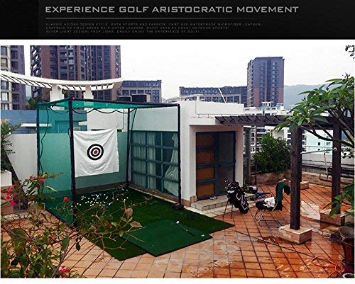 INTSUPERMAI Portable Foldable Golf Hitting Cage - Golf Training Net for Indoor/Outdoor Practice | Perfect for Backyard, Driving Range & Home Use