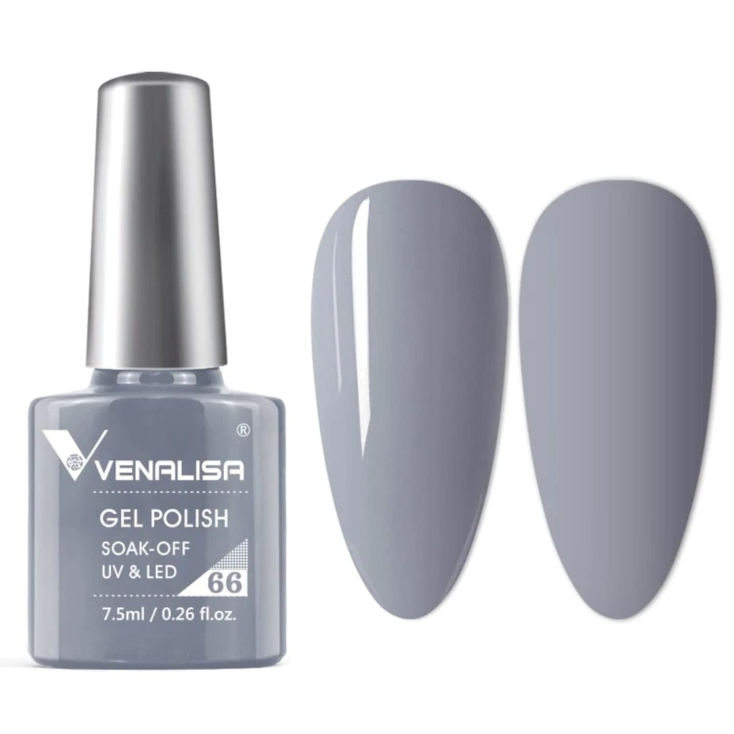 VENALISA 7.5ml #66 Soak Off UV LED Gel Nail Polish - Long Lasting Salon Quality Manicure Starter Kit for Nail Art - Perfect for Home, Salon & Party Use (Requires UV/LED Light to Cure)