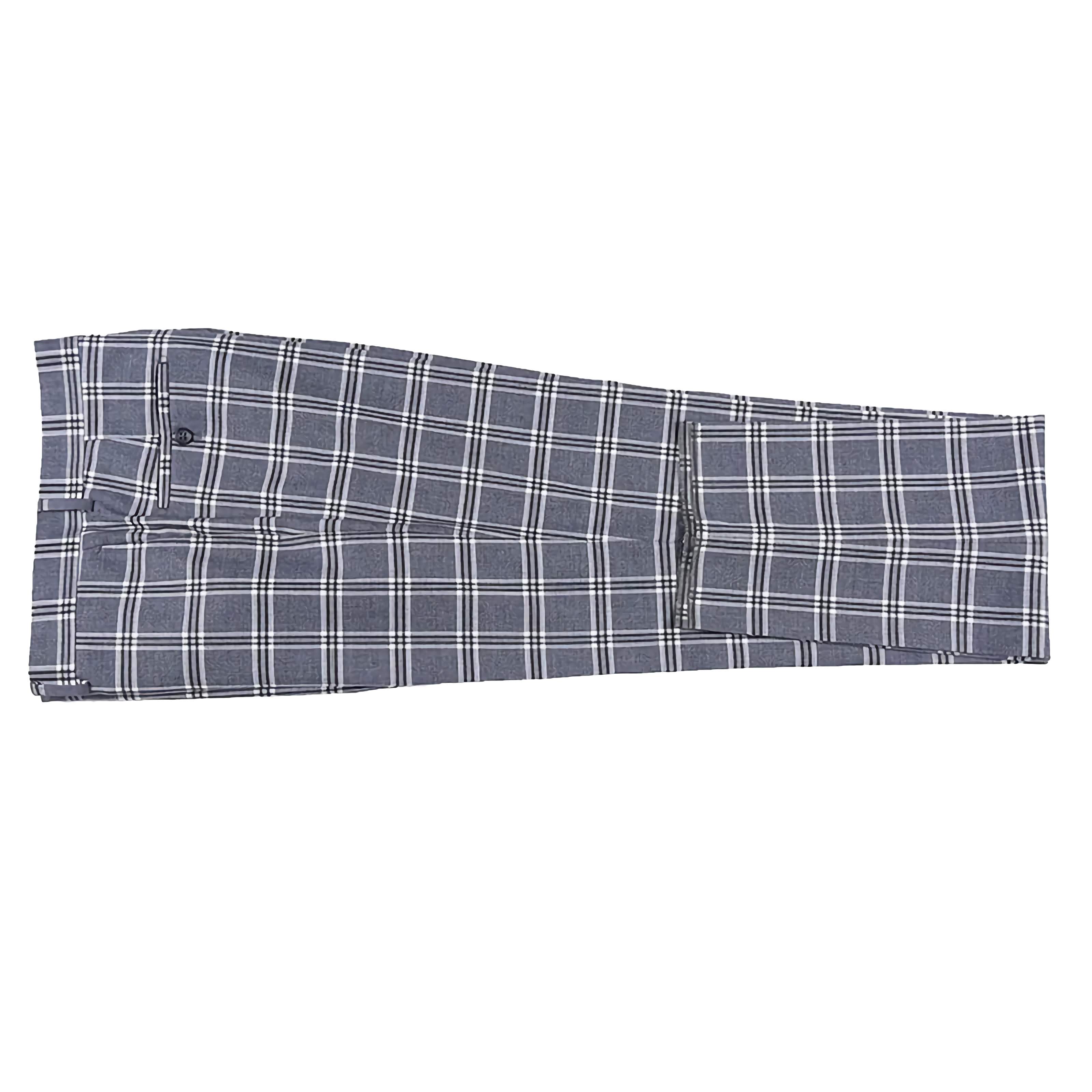 English Laundry Dimgray & White Check Slim Fit Suit for Men - Modern Business Attire for Office, Weddings & Formal Events