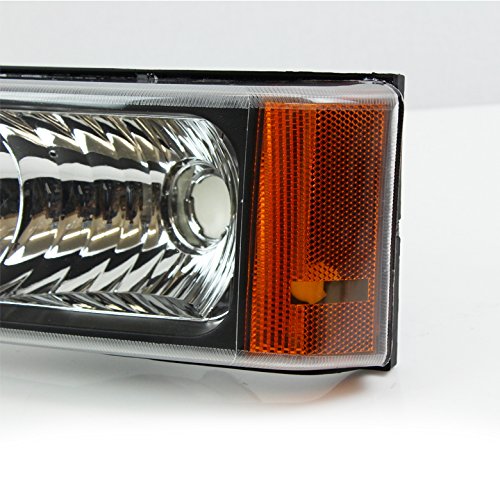 Chevy Silverado Avalanche Front Bumper Turn Signal Lights - Black/Amber LED Replacement for Improved Visibility & Safety | Perfect for Off-Roading, Night Driving & Custom Truck Upgrades
