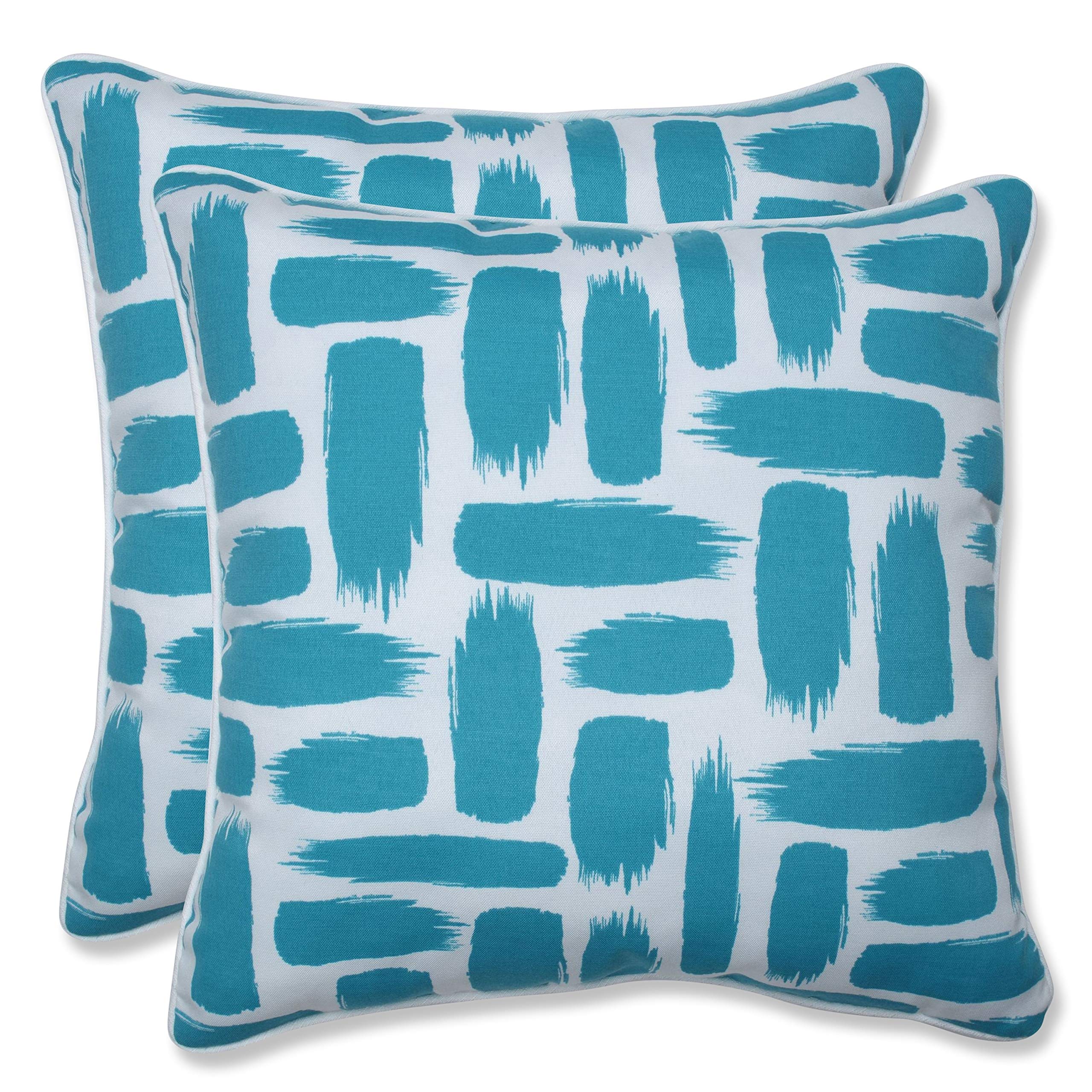 Premium Baja Turquoise Throw Pillows 18.5x18.5 Inch - 2 Pack Soft Decorative Cushions for Outdoor Patio, Indoor Sofa & Bedroom Decor - Water Resistant Blue Pillow Covers