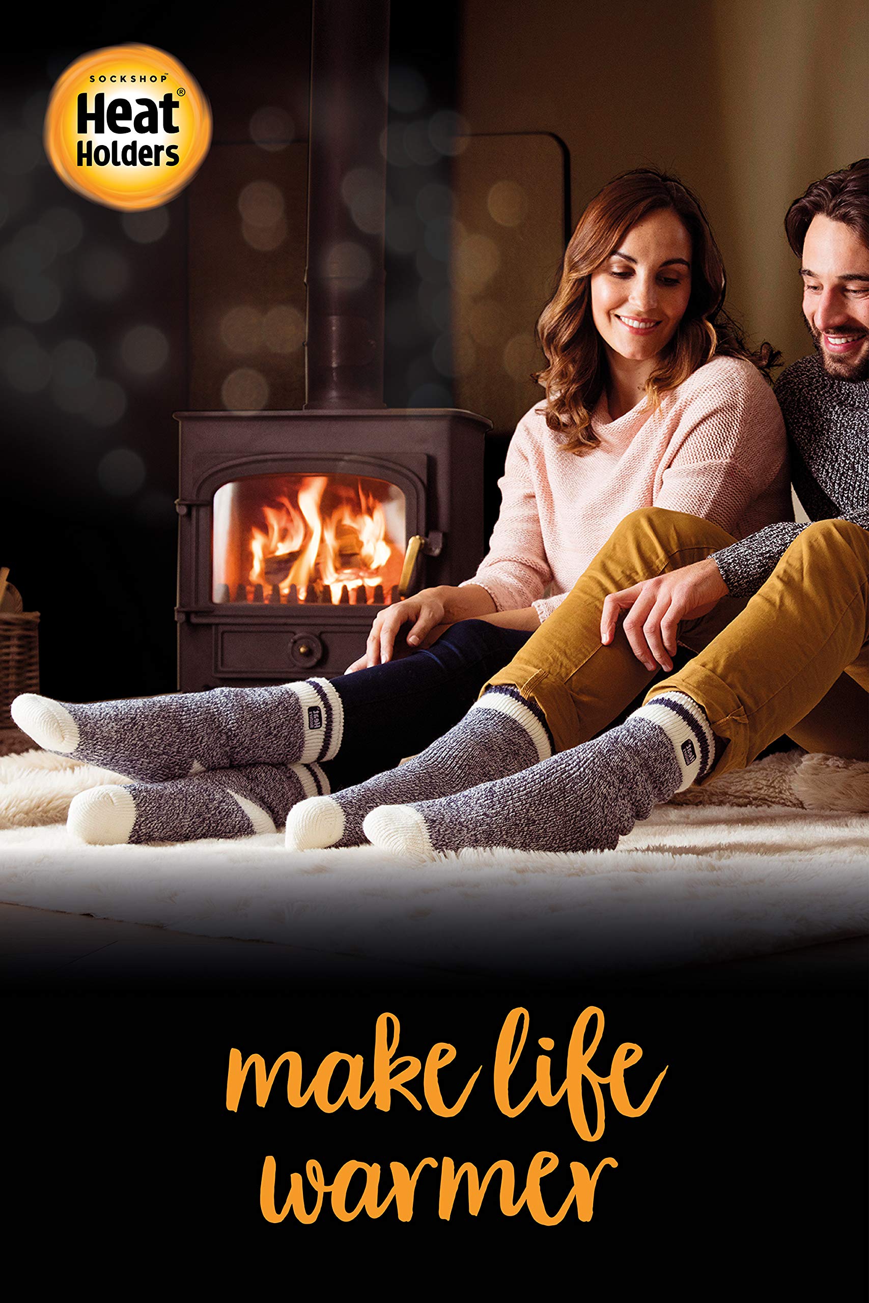 HEAT HOLDERS Women's Thermal Long Ski Socks - Ultra Warm Winter Socks for Cold Weather (Size 5-9 US) - Perfect for Skiing, Snowboarding & Outdoor Winter Activities