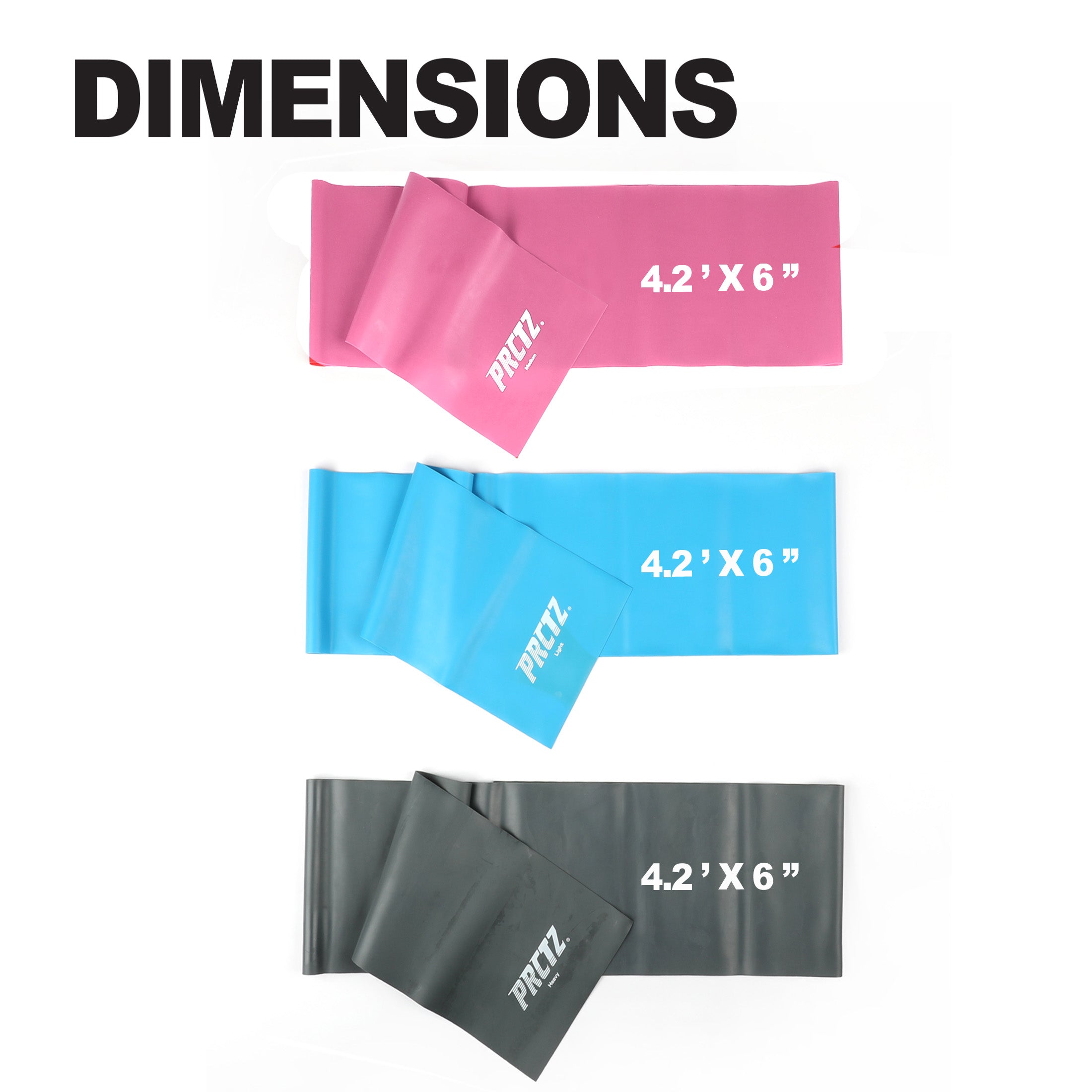 PRCTZ Latex Resistance Bands Set - 3 Pack for Home Workouts, Strength Training & Physical Therapy | Stretchable Exercise Bands for Men & Women