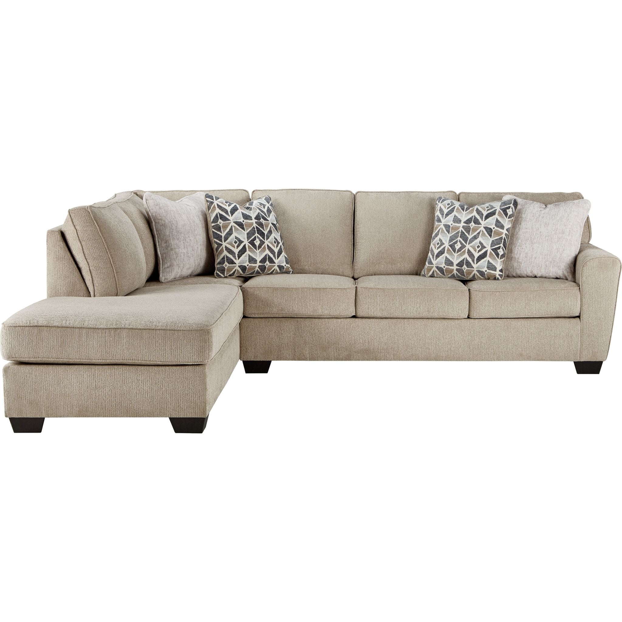 Decelle 2-Piece Modular Sectional Sofa Set with Reversible Chaise - Modern L-Shaped Couch for Living Room, Apartment & Small Spaces