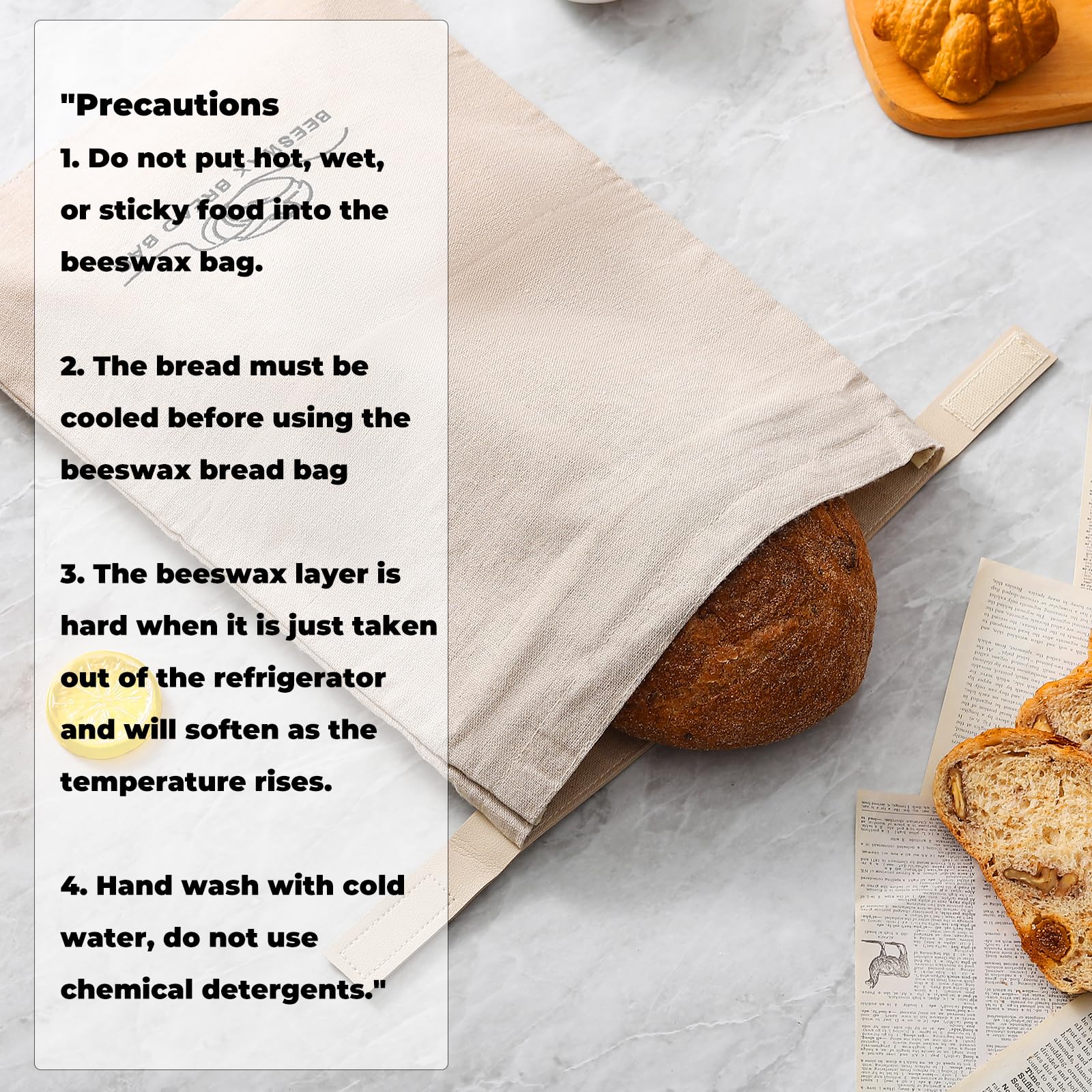 Eco-Friendly Bread Storage Bags for Homemade Sourdough & Artisan Bread | 2-Pack XL Beeswax Wraps (12x17 Inches) | Perfect for Fresh Bread Storage, Picnics & Zero-Waste Kitchens