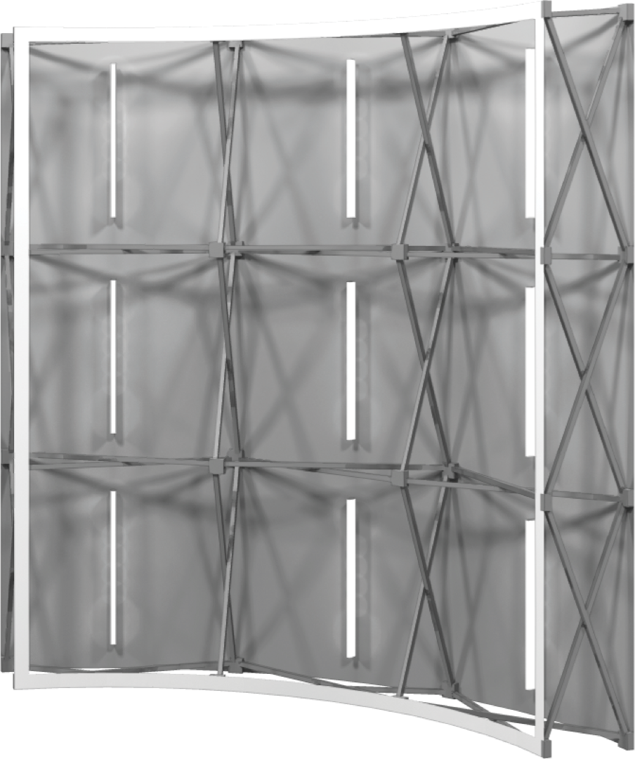 3x3 Backlit Hopup Tension Fabric Display - Premium Graphic Only Trade Show Booth Backdrop for Exhibitions & Retail Stores