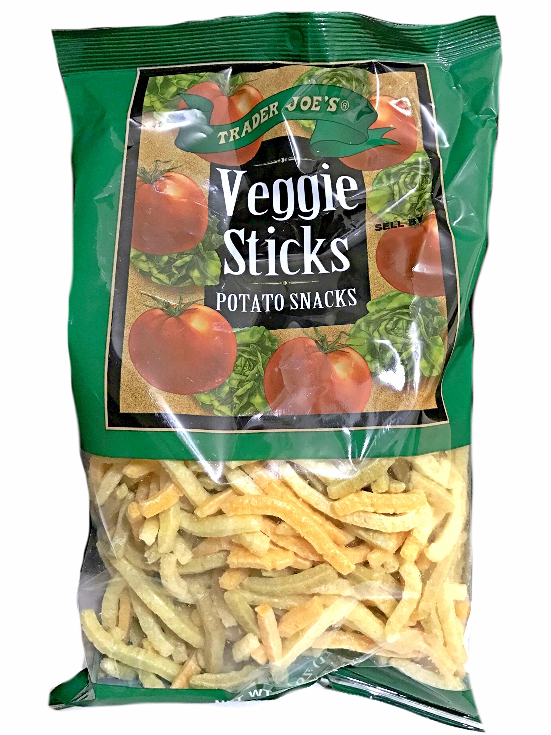 Trader Joe's Veggie Sticks Potato Snacks - 6 oz (170g) | Crunchy Gluten-Free Vegan Chips | Healthy On-The-Go Snack for Work, School & Road Trips