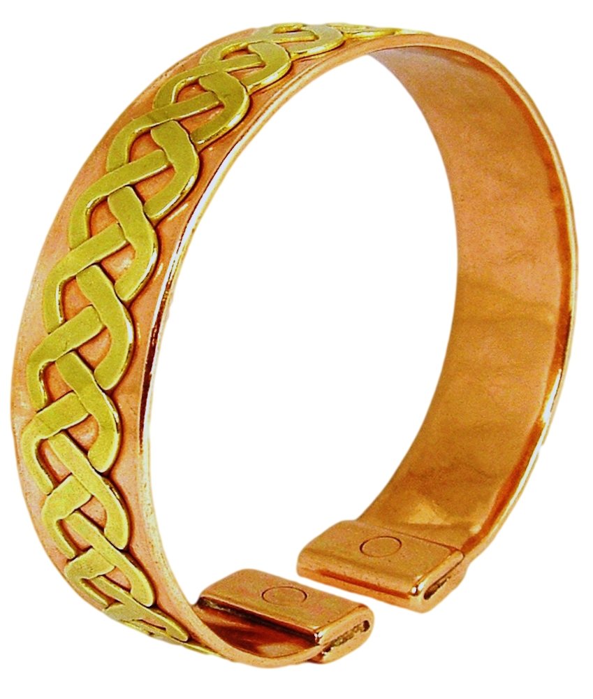 Women's Solid Copper Magnetic Cuff Bracelet - Medium Size with Gift Box - Perfect for Arthritis Pain Relief, Fashion Accessory & Gift Giving