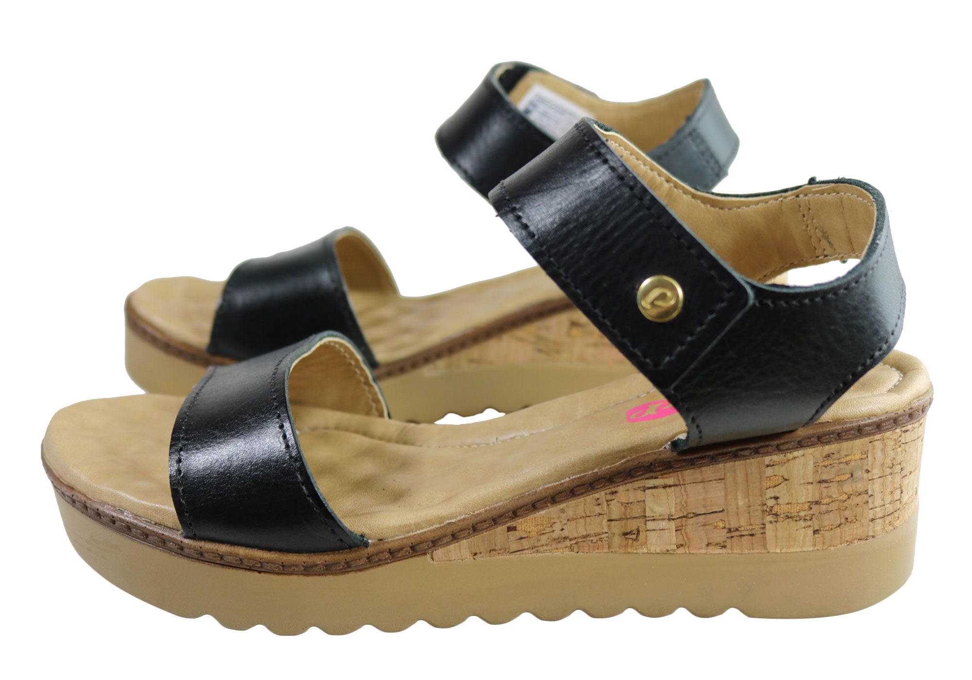 Pegada Louise Women's Comfortable Leather Wedge Sandals - Stylish Casual & Summer Walking Shoes for Beach, Vacation and Everyday Wear