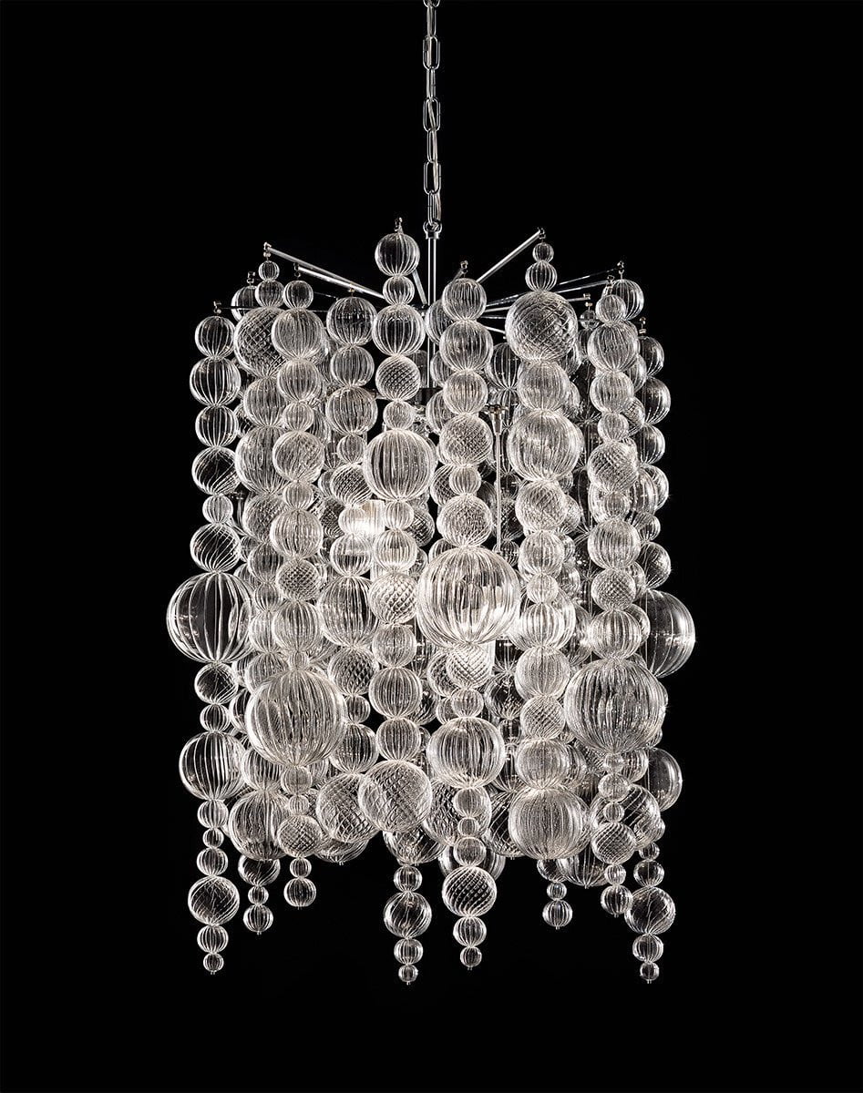 Bollicine Chandelier - Elegant Crystal Ceiling Light Fixture for Dining Room, Living Room & Bedroom | Modern Home Decor Lighting