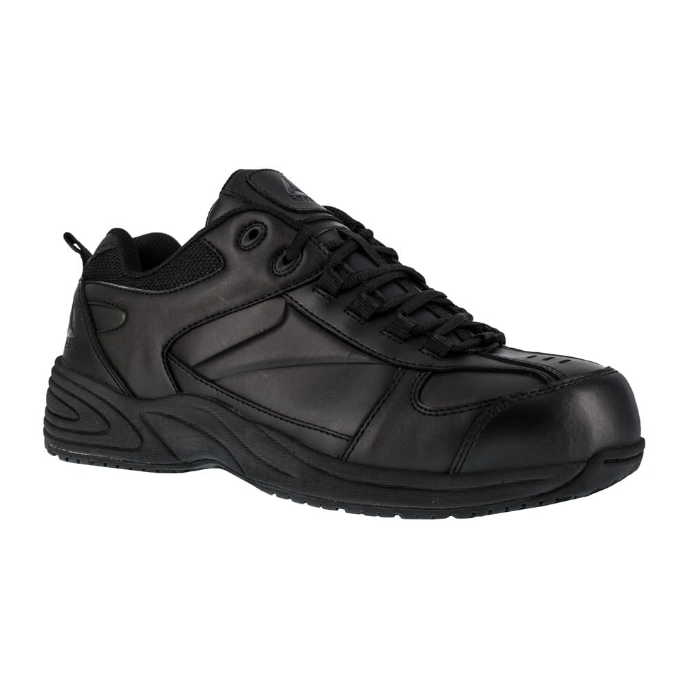 Reebok RB1860 Jorie Work Shoes for Men - Black Safety Oxford for Jogging & Work