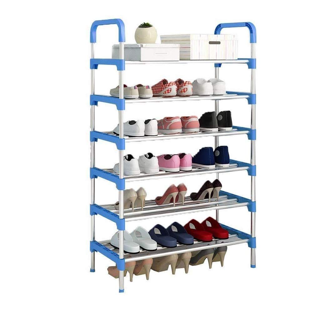 XLEVE Simple Shoe Rack - 5-Tier Steel Pipe Shoe Organizer, Multi-Layer Space Saving Shoe Cabinet with Dustproof Design for Entryway, Closet & Home Storage (Perfect for Apartments, Dorms & Small Spaces)