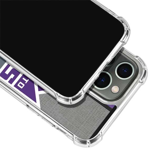 Official NBA Sacramento Kings Split Canvas Clear Phone Case for iPhone 14 Pro Max - Protective Slim Cover with Scratch Resistance - Perfect for Basketball Fans, Daily Use & Gift Giving