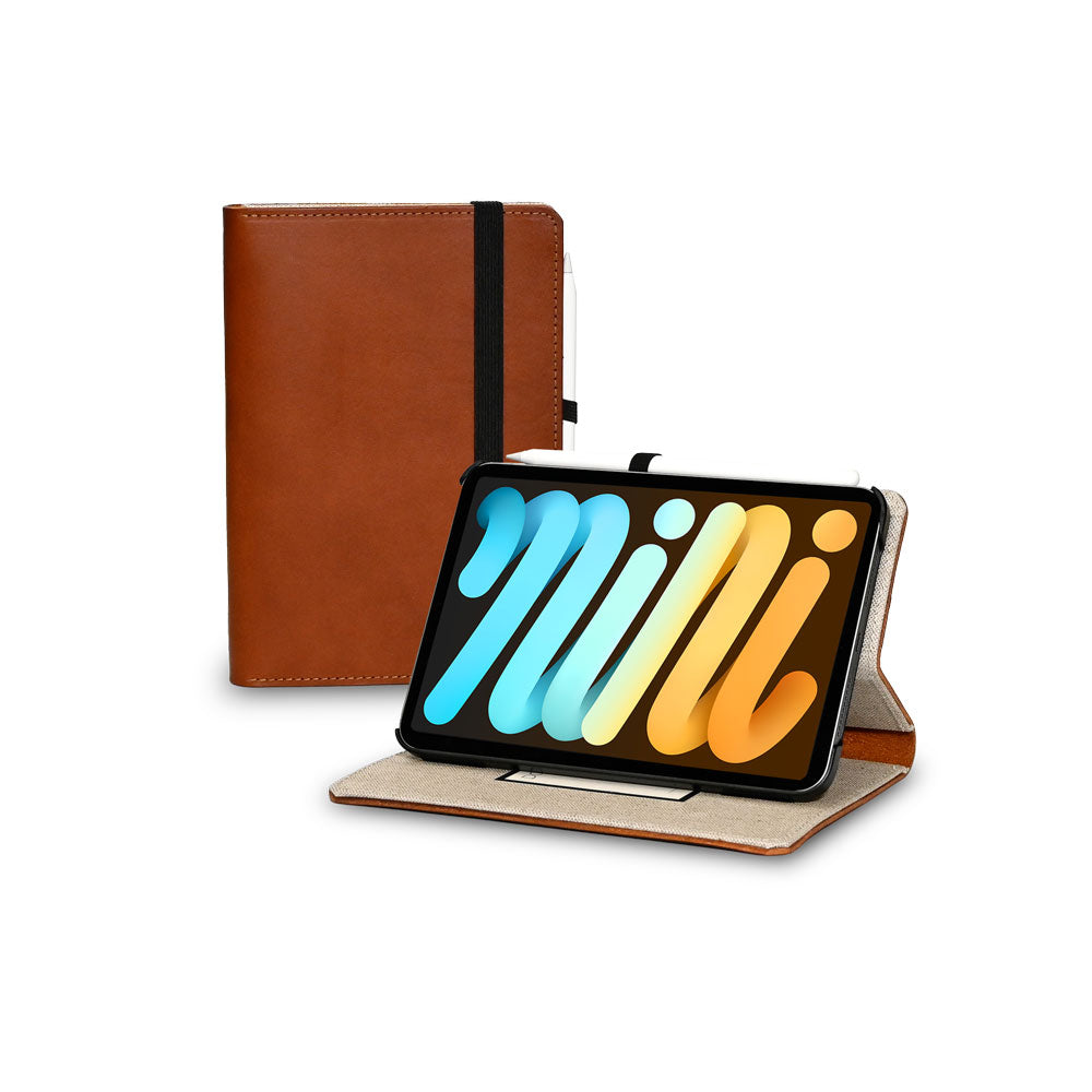 Premium English Bridle Leather iPad Mini Case - Handcrafted Protective Cover for iPad Mini 6/5/4 - Perfect for Work, Travel & Everyday Use