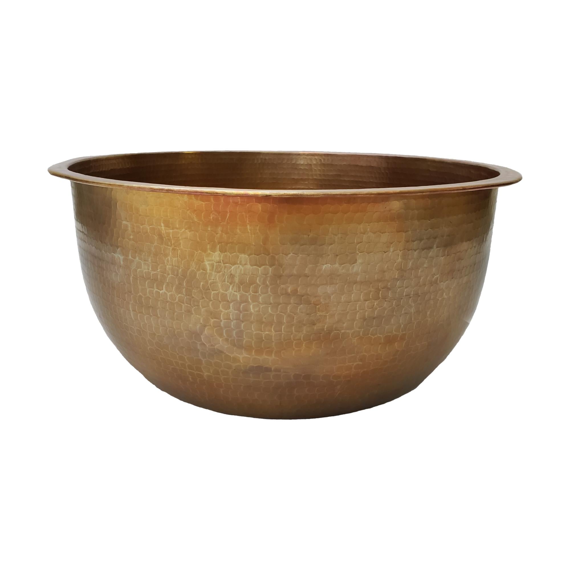 Premium Copper Pedicure Bowl for Spa & Home Pedicures - Natural Antimicrobial Foot Soaking Basin for Relaxation & Nail Care