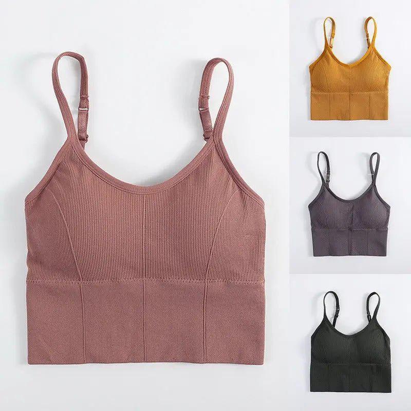 Arabella Stretchy Seamless Padded Sports Bra for Women - High Support Workout Top for Running, Yoga & Gym - Comfortable Breathable Activewear