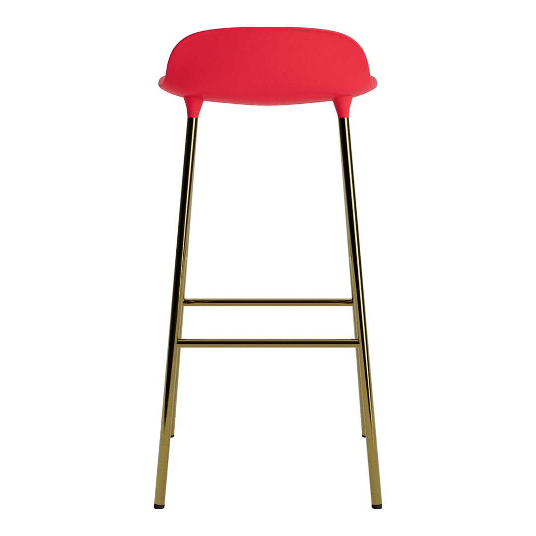 Modern Metal Bar Stools with Form Design - Adjustable Height Counter Stools for Kitchen, Dining & Home Bar - Industrial Style Seating for Restaurants & Cafes
