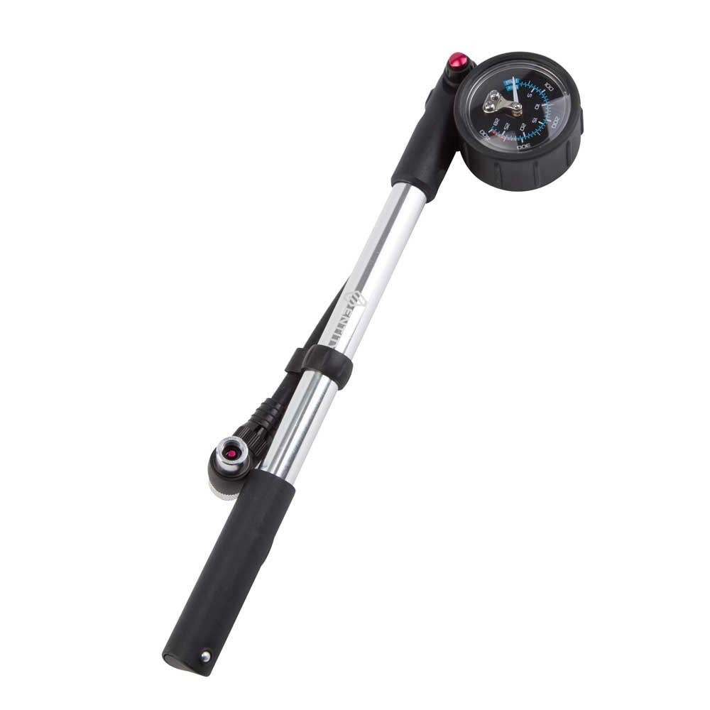 High Pressure Bicycle Shock Pump with Gauge - MTB & Mountain Bike Suspension Fork Air Pump for Precise PSI Adjustment - Perfect for Trail Riding & Off-Road Cycling