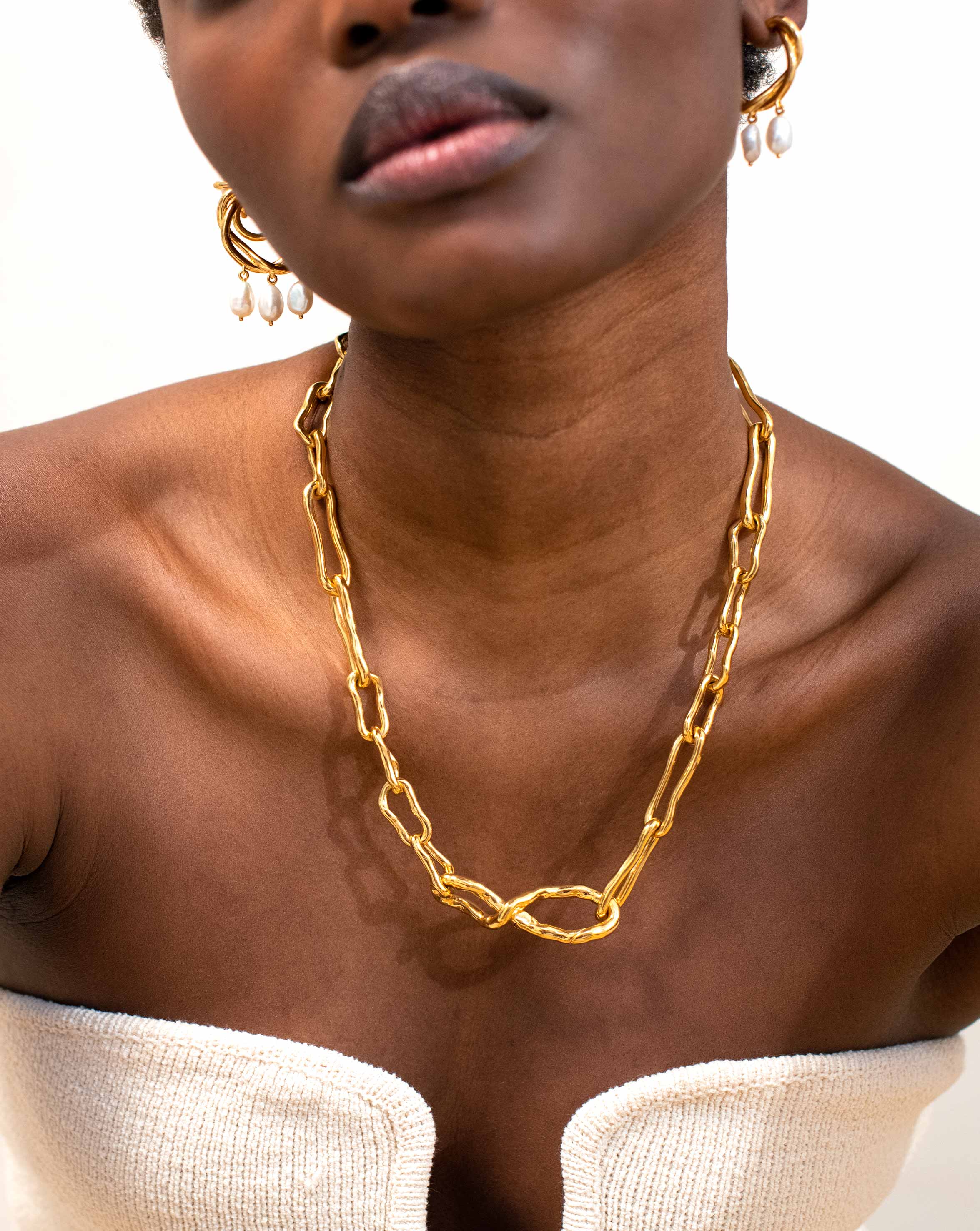 Molten Twisted Infinity Chain Necklace for Women - Elegant Sterling Silver Layering Necklace for Everyday Wear, Gift Giving & Special Occasions