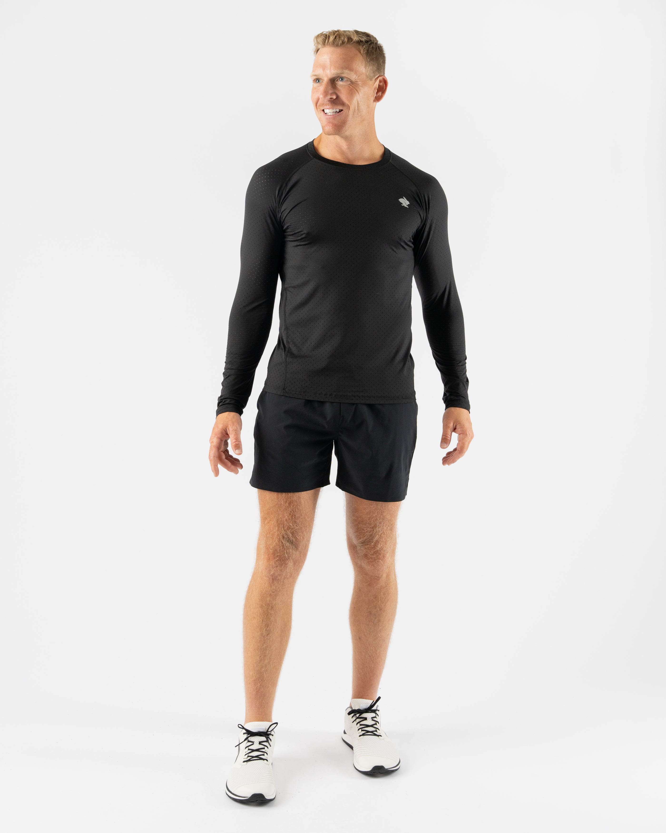 Men's Easy Tee Performance Ice Long Sleeve Shirt - Moisture Wicking & Breathable for Workouts, Running & Outdoor Activities