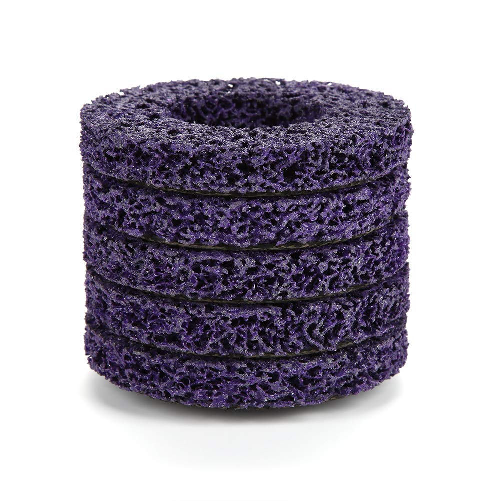 Hilitand 5Pcs Poly Strip Wheel Discs - Paint & Rust Removal Tool, High-Quality Angle Grinder Discs 10000 RPM 60 Grit (Purple) - Perfect for Metal Surface Prep, Auto Body Work & DIY Projects
