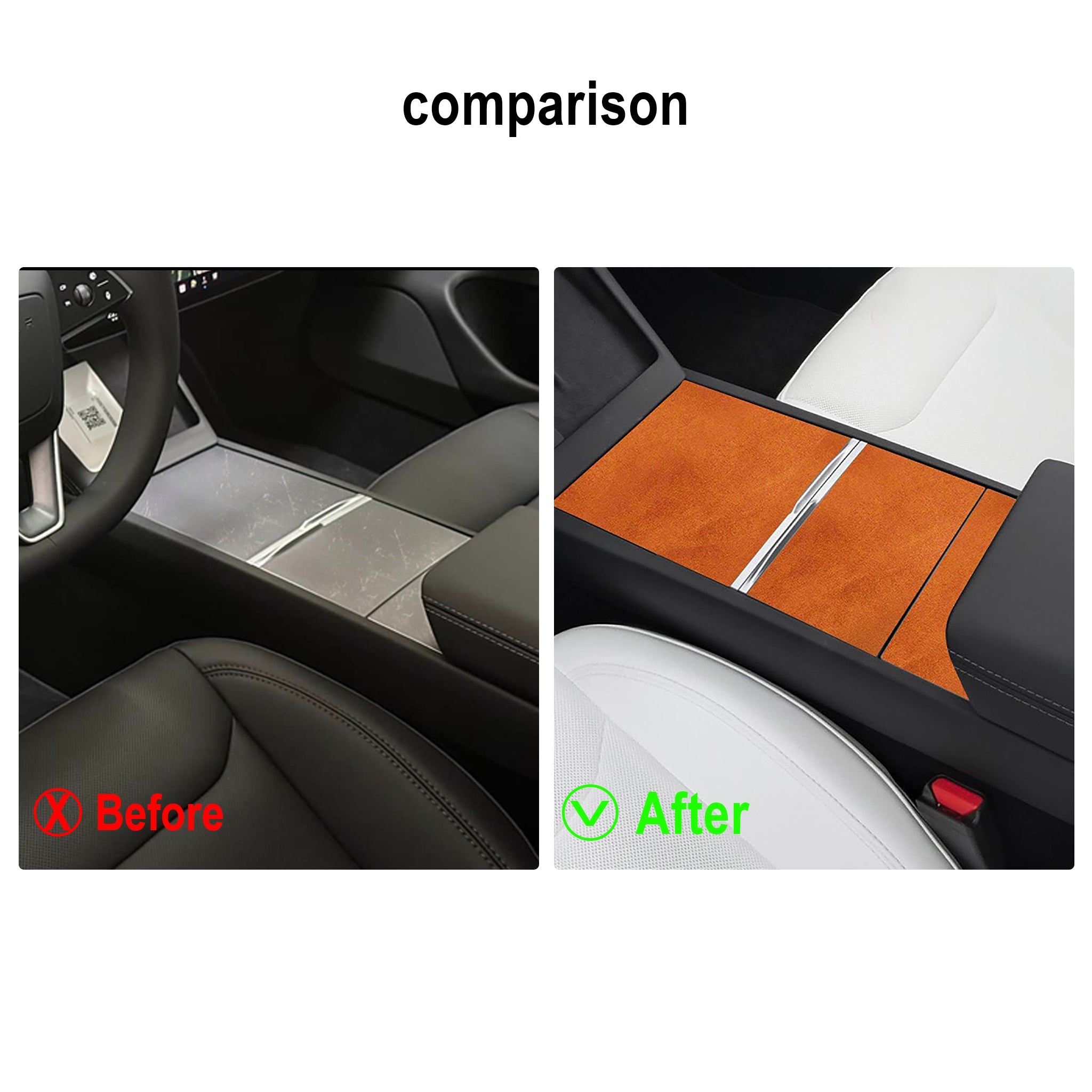 Premium Center Console Wrap for Tesla Model 3 Highland (2024+) - Scratch-Resistant Vinyl Cover with Easy Installation - Perfect for Home, Office & Road Trip Protection