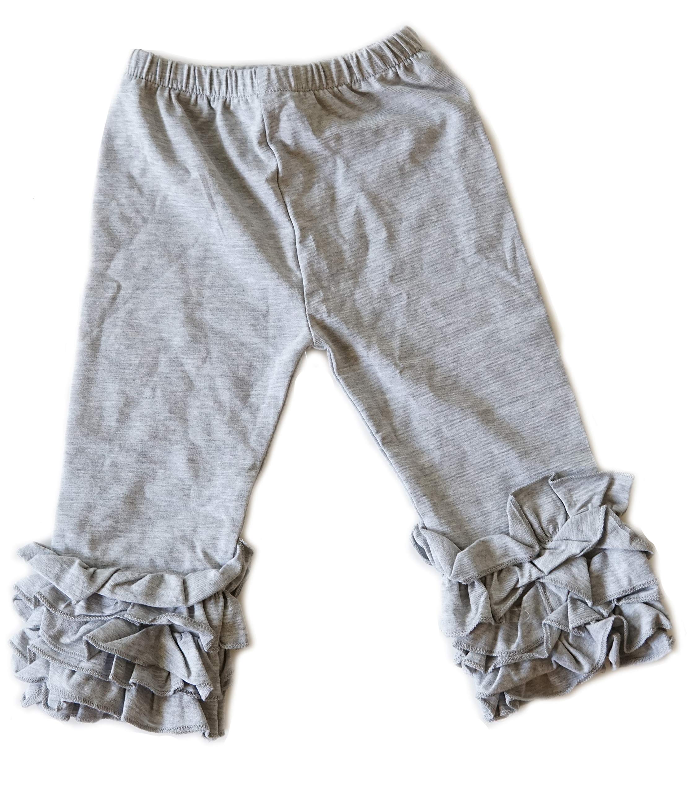 Girls' Icing Ruffle Leggings | Toddler Rainbow Ruffle Pants | Cute & Comfortable Stretchy Pants for Playdates, Parties & Everyday Wear