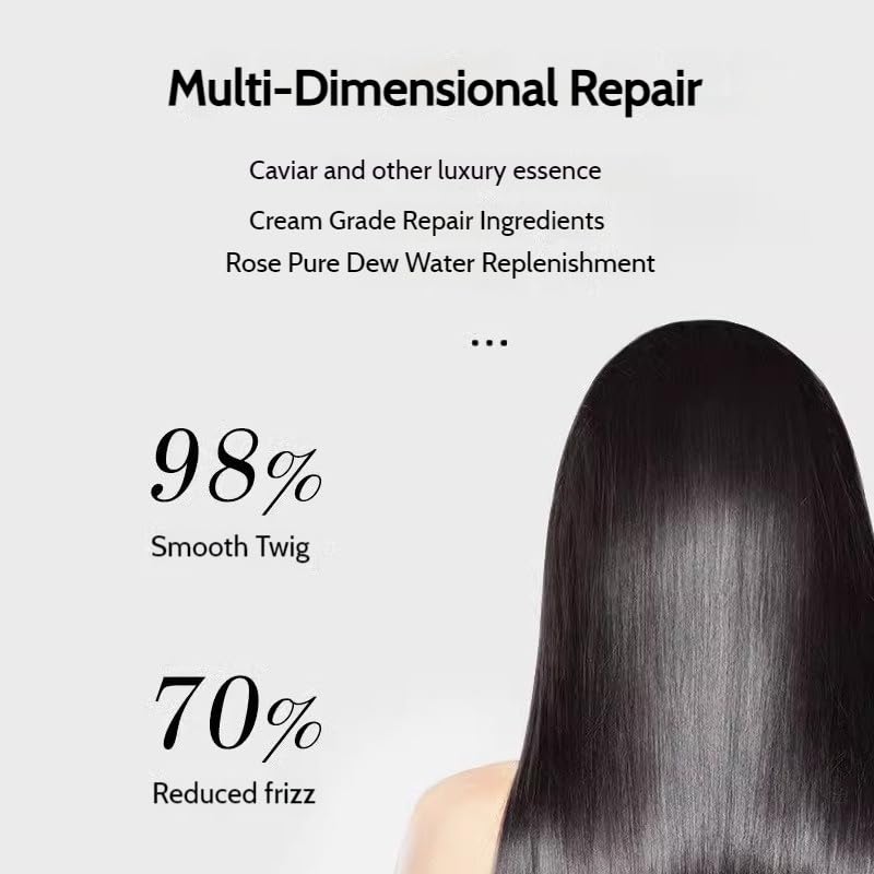Premium Caviar Amino Acids Shampoo & Conditioner Set with Hair Mask - Deep Nourishing for Dry, Damaged Hair - Salon-Quality Hair Care for Shine & Repair | Perfect for Daily Use, Salon Treatments & Home Hair Spa