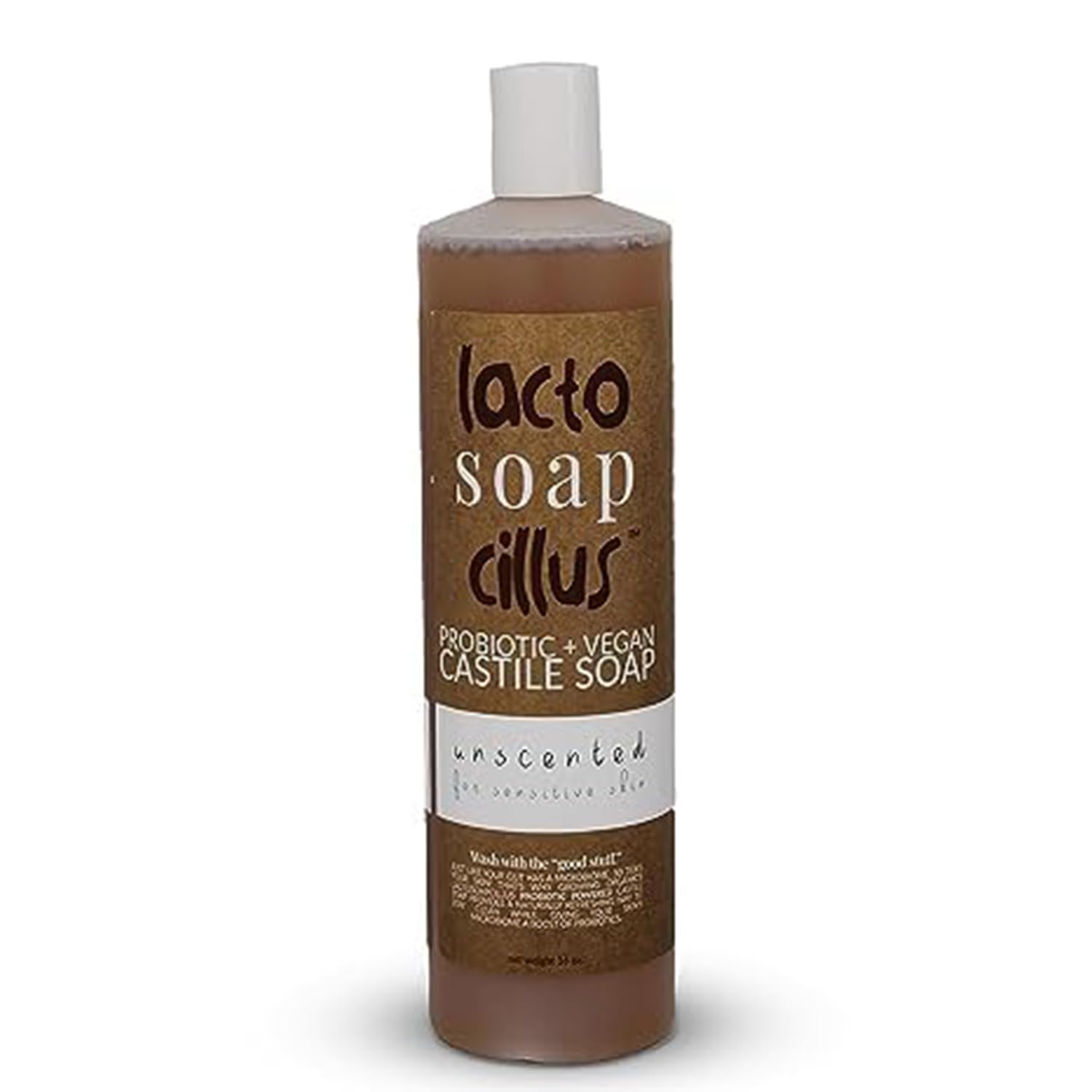 Probiotic Vegan Castile Soap with Lactobacillus - All-Natural Multi-Purpose Liquid Soap for Face, Body & Home - Unscented Plant-Based Formula with Probiotics - No Artificial Fragrances (16oz) - Perfect for Sensitive Skin, Baby Care & Eco-Friendly Cleaning