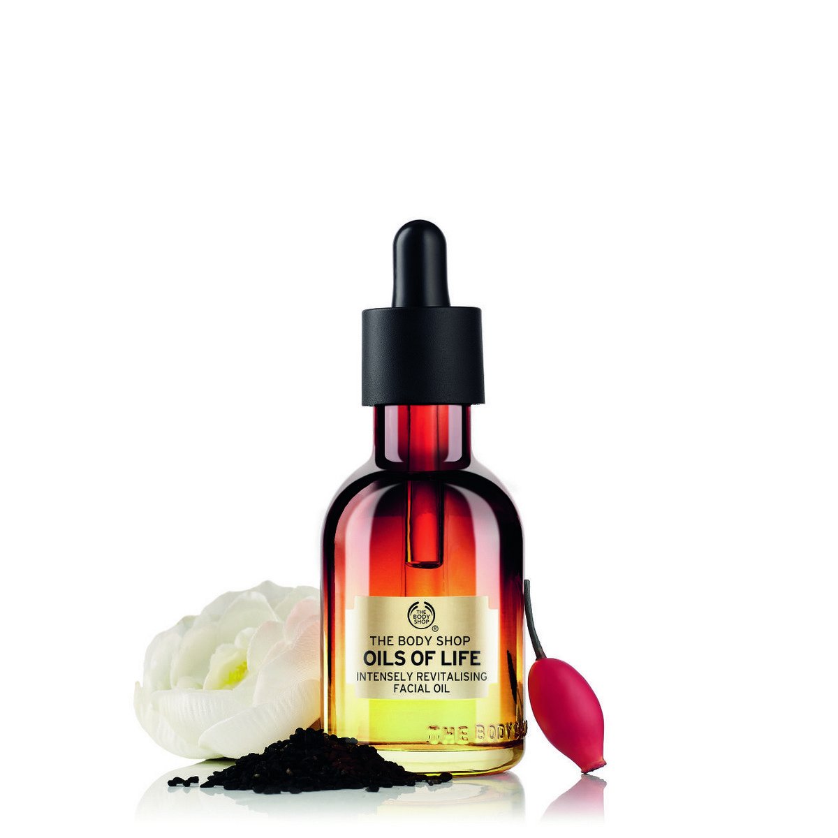 The Body Shop Oils Of Life Intensely Revitalizing Facial Oil 50ml - Nourishing & Hydrating Face Oil for Dry Skin - Perfect for Nighttime Skincare Routine & Anti-Aging Care