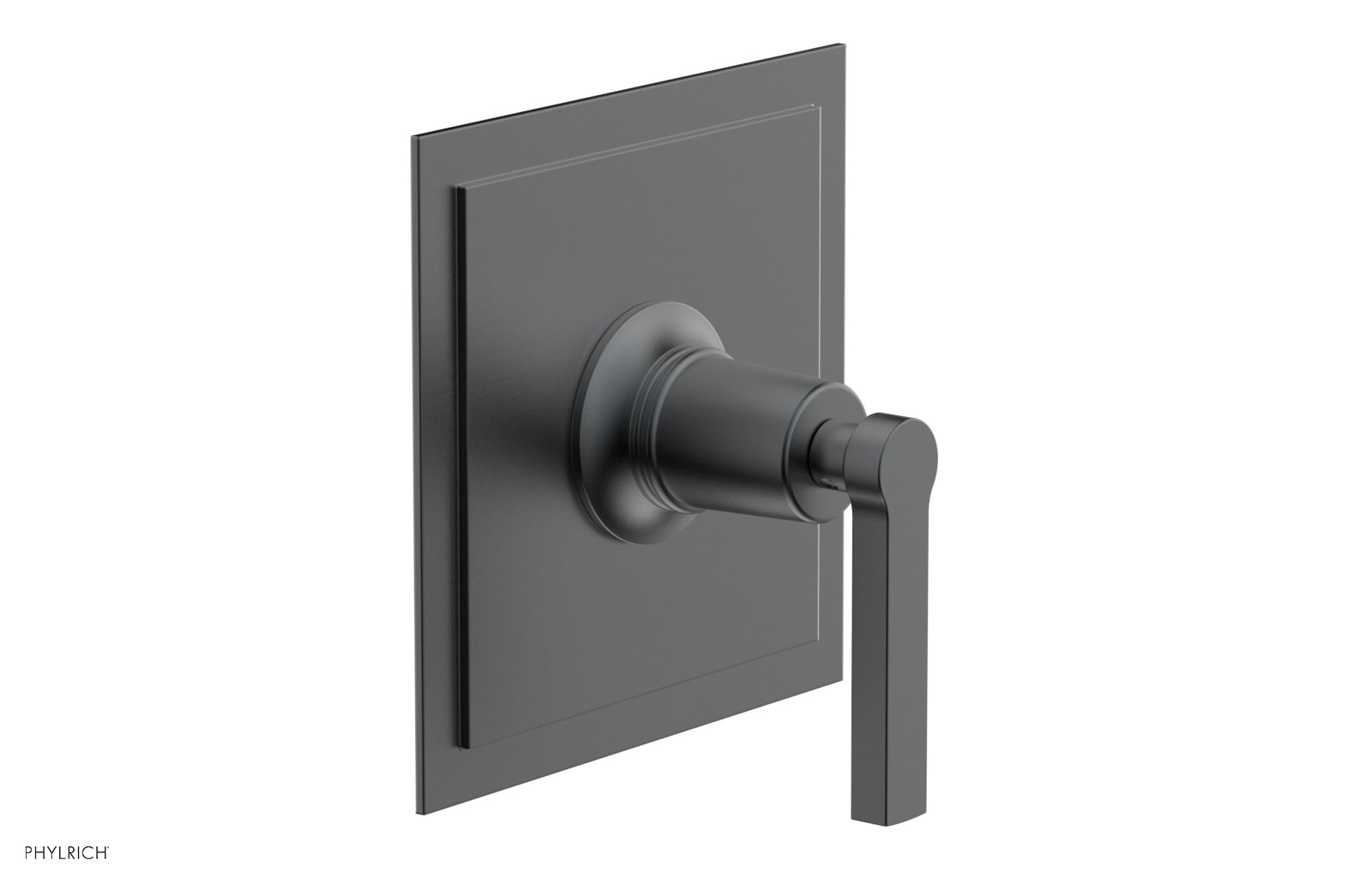 HEX MODERN Pressure Balance Shower Plate & Lever Handle Trim Kit - Chrome Finish for Bathroom & Shower Installation - Perfect for Modern Home Renovation and Spa-Like Experience