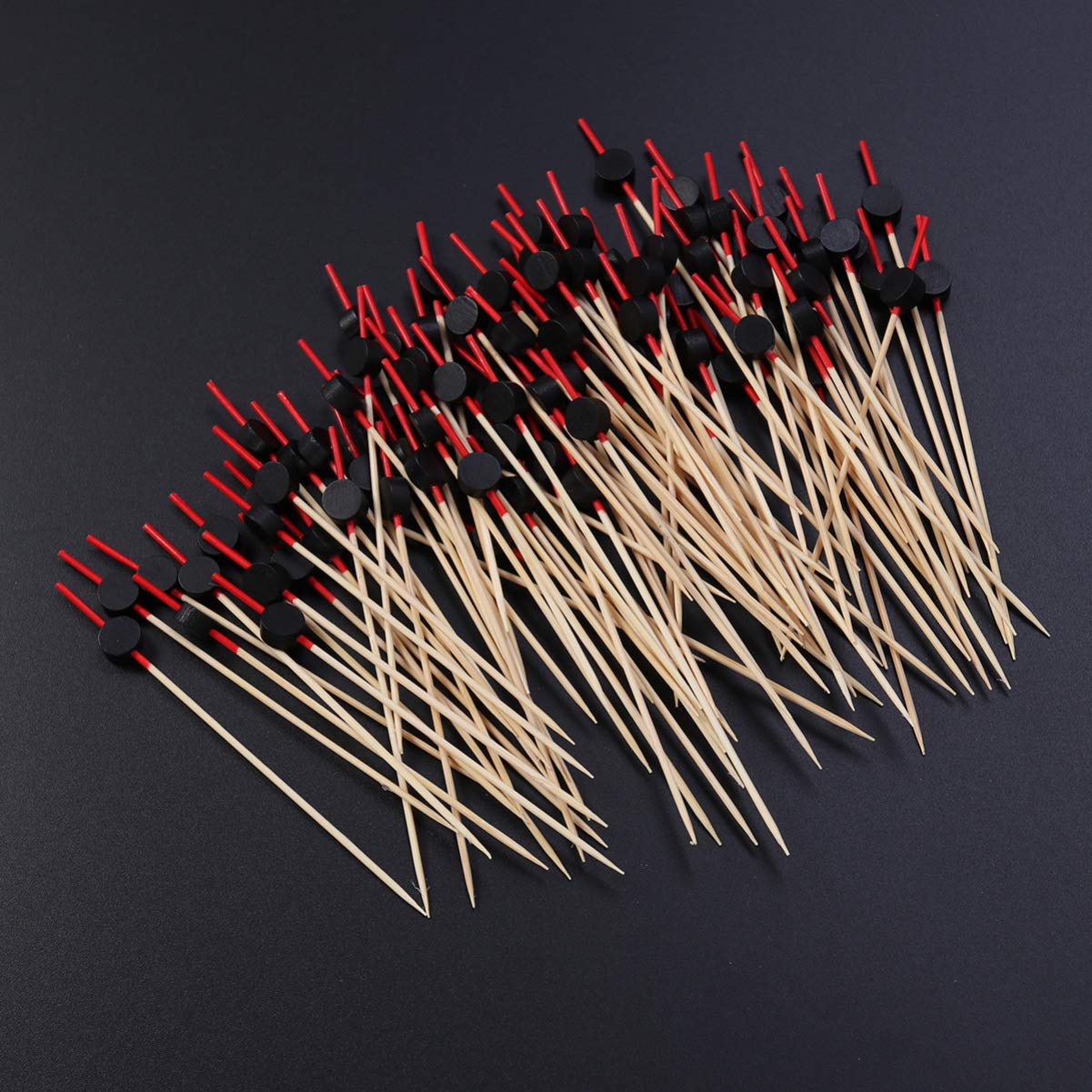 Premium Wooden Appetizer Picks - 100pcs Food Sticks for Fruit, Cheese, Cocktails & Party Platters | Reusable & Eco-Friendly Wooden Skewers for Entertaining, BBQ, Wedding, and Catering Events