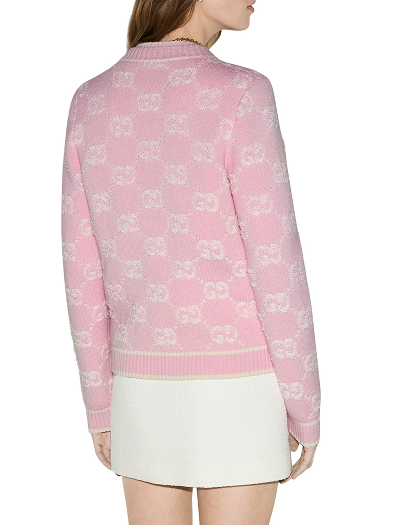 GG BOUCLÉ Jacquard Wool Cardigan for Women - Cozy Knit Sweater for Fall & Winter - Perfect for Office, Casual Outfits and Layering