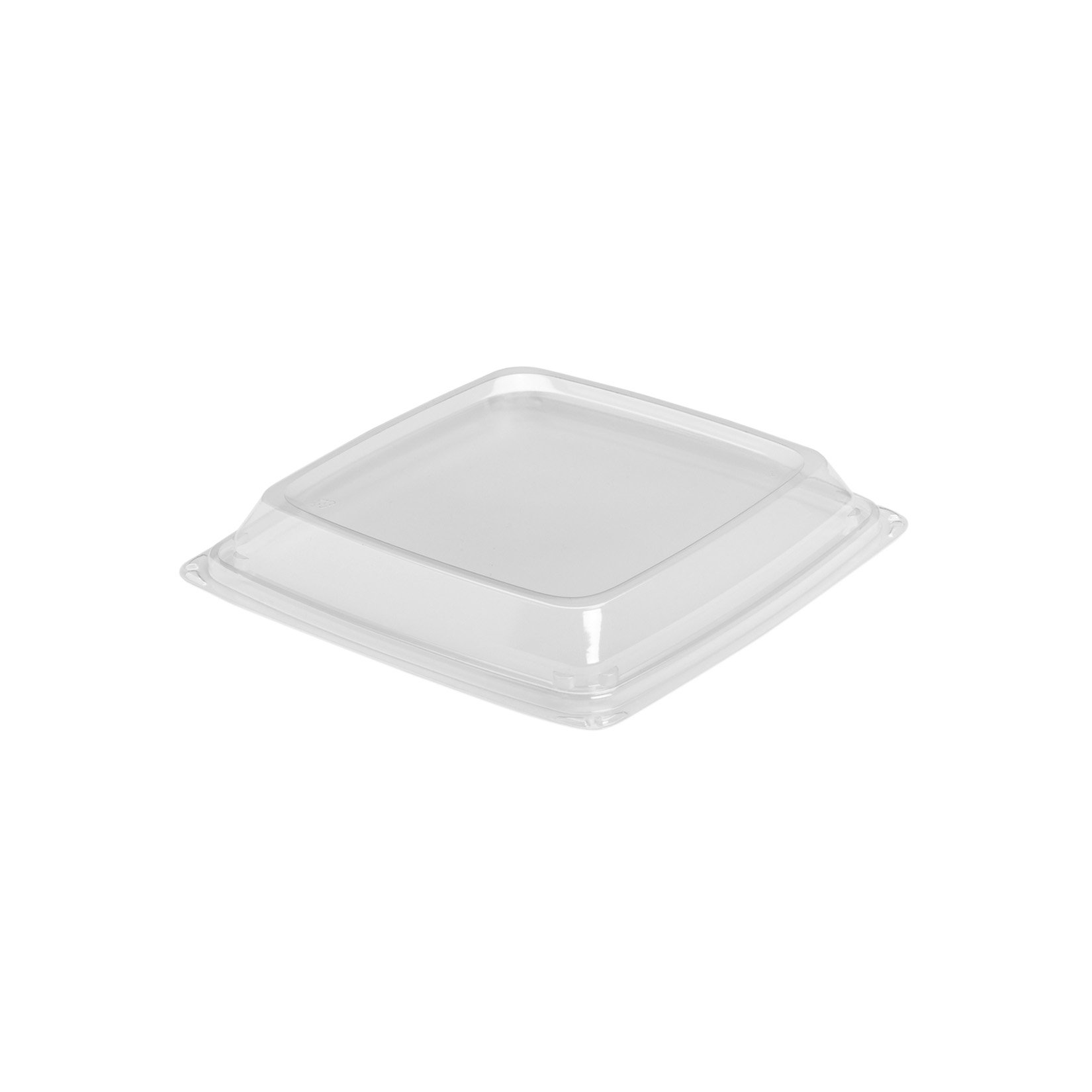 Solo 973017-AP90 7.5 Inch Clear PET Plastic Carryout Lids - Case of 300 - Perfect for Restaurants, Takeout Containers, and Food Delivery Services