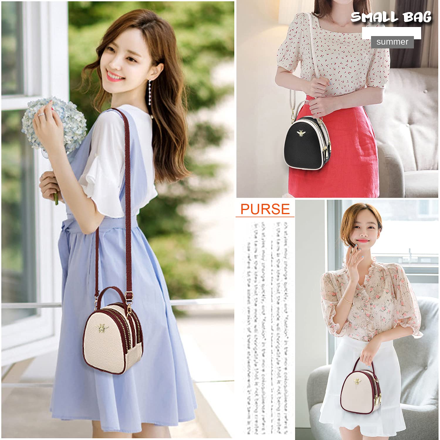 Stylish Women's Small Crossbody Bag - Fashionable Shoulder Purse & Messenger Handbag with Wallet - Perfect for Travel, Shopping, and Everyday Use