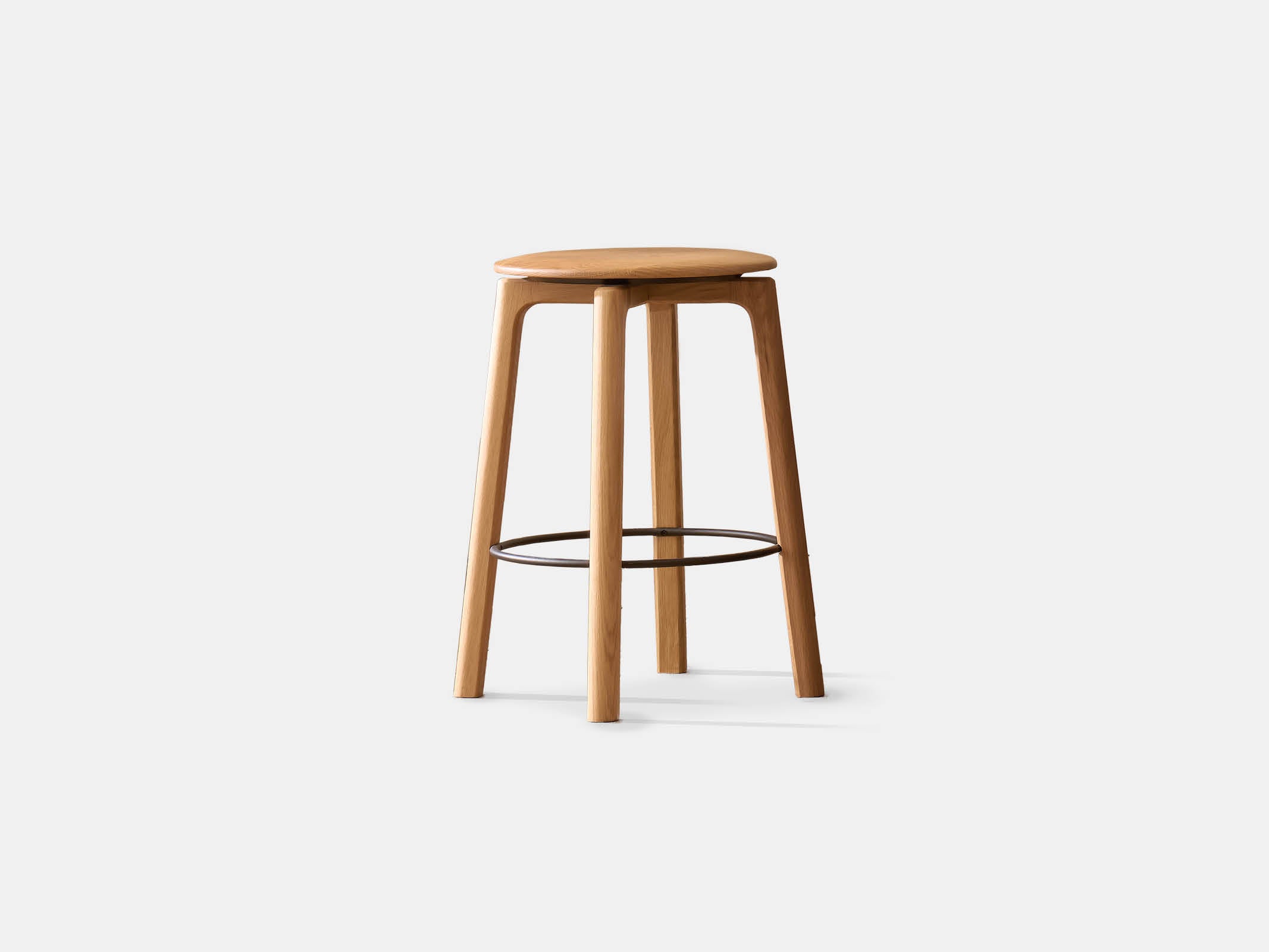 Glide Counter Stool Without Back - Modern Bar Stools for Kitchen Island, Breakfast Nook & Home Bar - Smooth Swivel & Adjustable Height