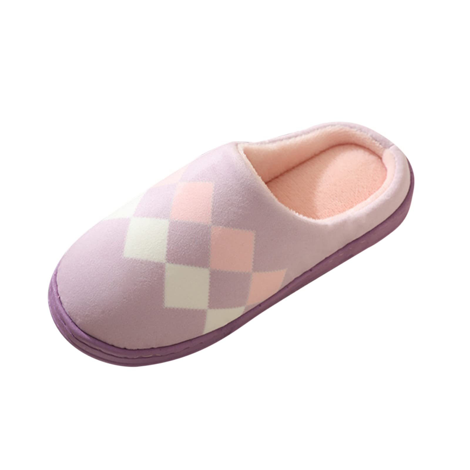 Women's Soft Plush Slip-On House Slippers - Cozy Fuzzy Indoor/Outdoor Slippers for Home, Lounge & Backyard Comfort