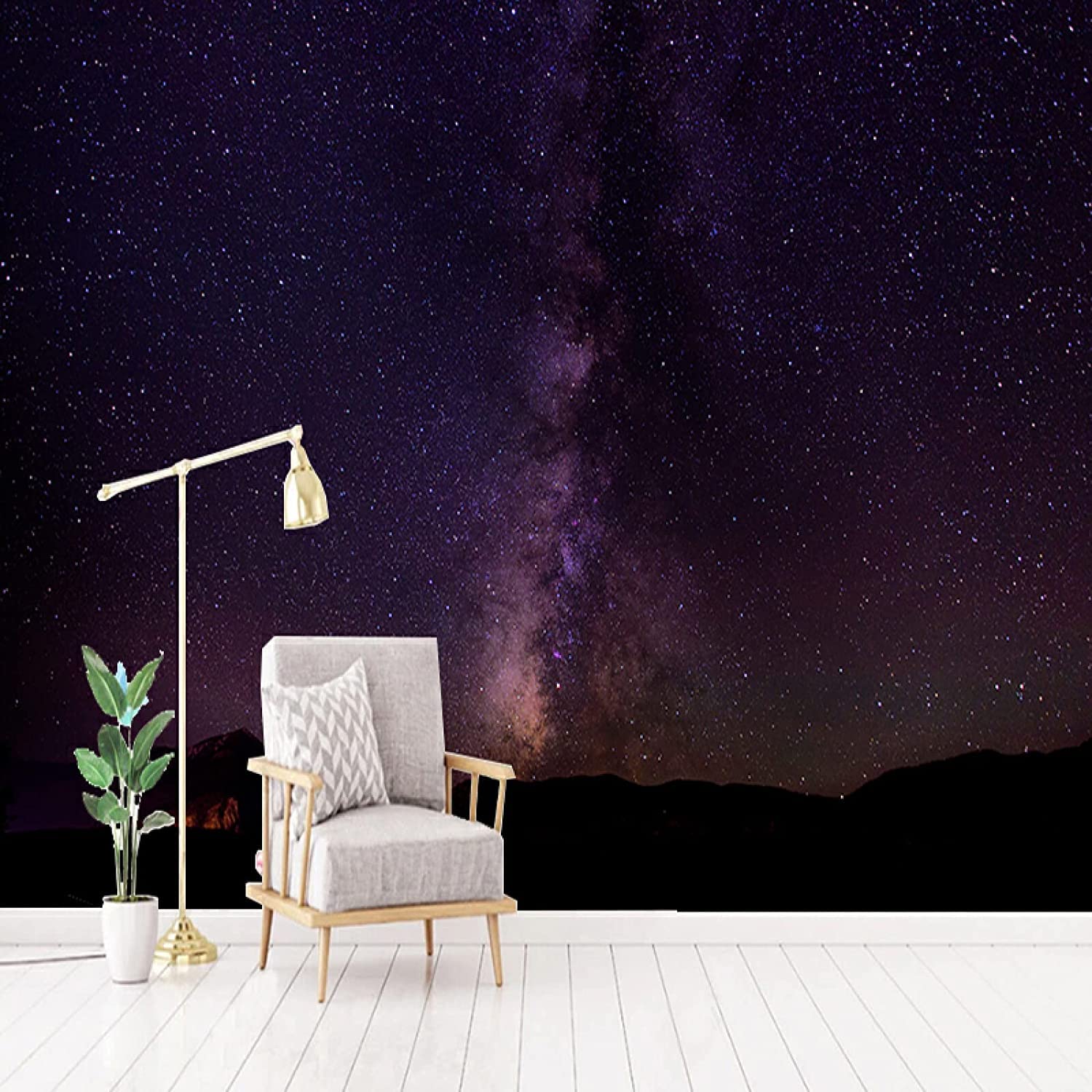 3D Starry Sky Abstract Wall Mural - Self-Adhesive Wallpaper for Living Room & Bedroom Decor (350x256cm) - Perfect for Home, Office, and Event Space Decoration