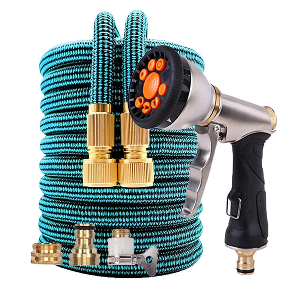 Expandable Magic Garden Watering Hose - 25FT Flexible High Pressure Metal Water Gun for Car Washing, Plant Irrigation & Outdoor Cleaning | 3X Expansion | Durable Plastic Pipe